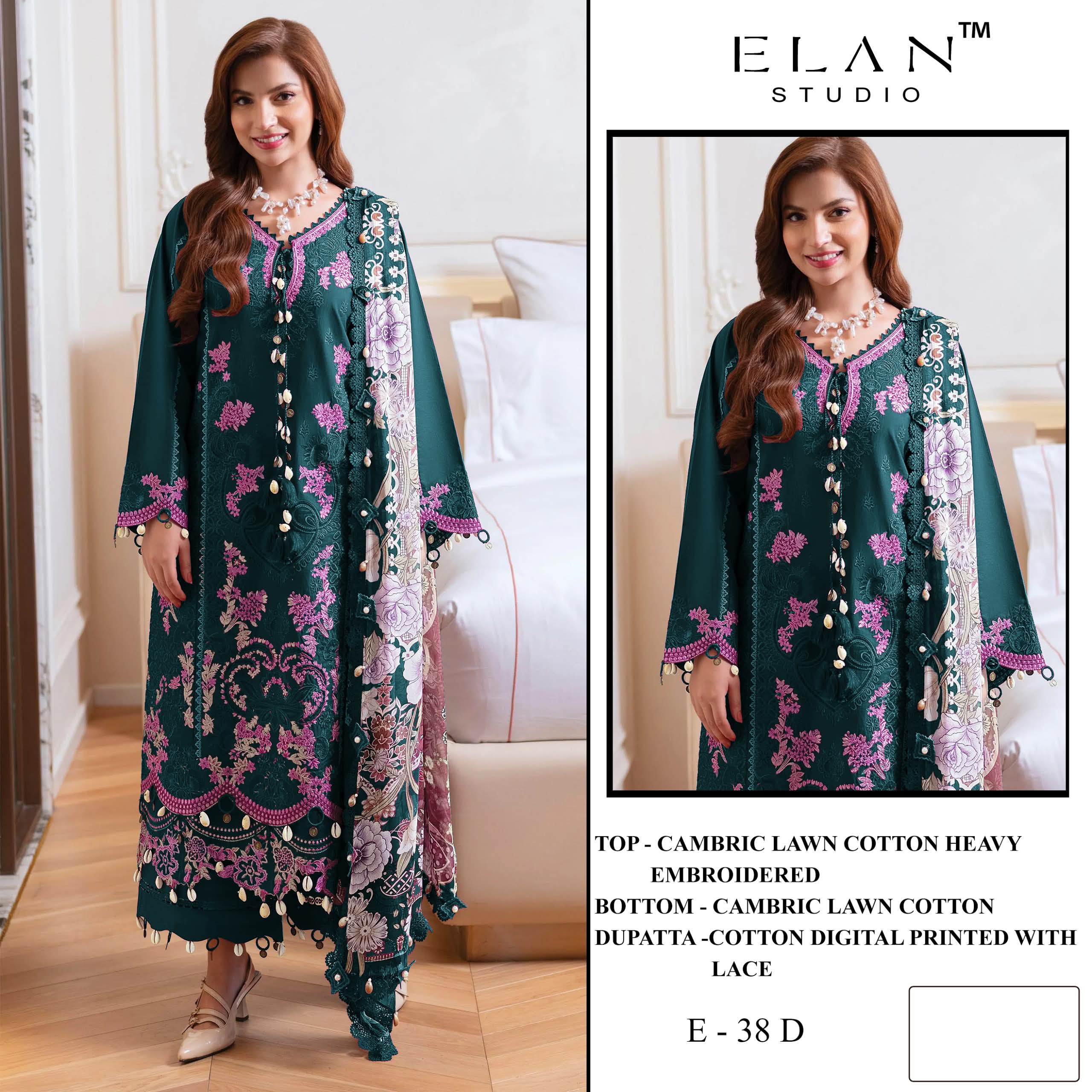 Elan Studio – D.No.38     Salwar Suit Wholesale Catalog Any Occasion