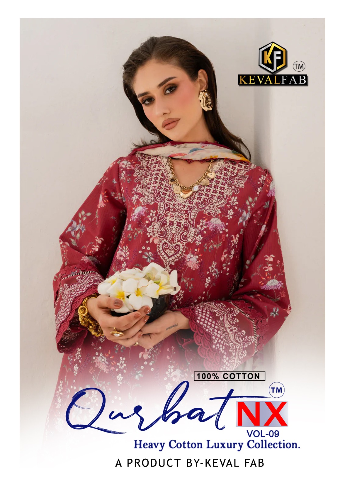 Keval Fab – Qurbat Nx Vol.9     Cotton Printed Wholesale Catalog Any Occasion