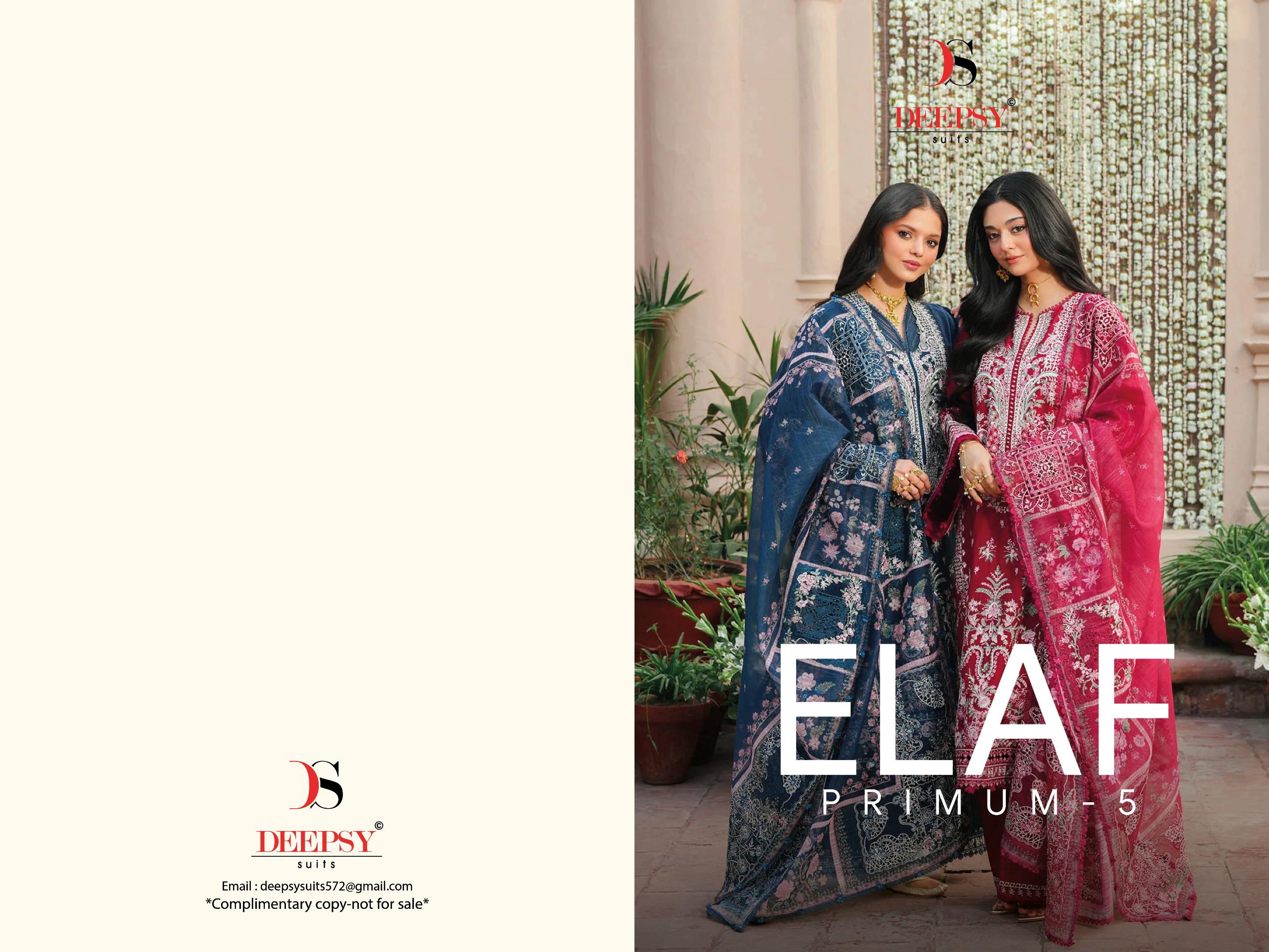 DEEPSY SUITS – Elaf Premium Vol.5     Salwar Suit Wholesale Catalog Any Occasion