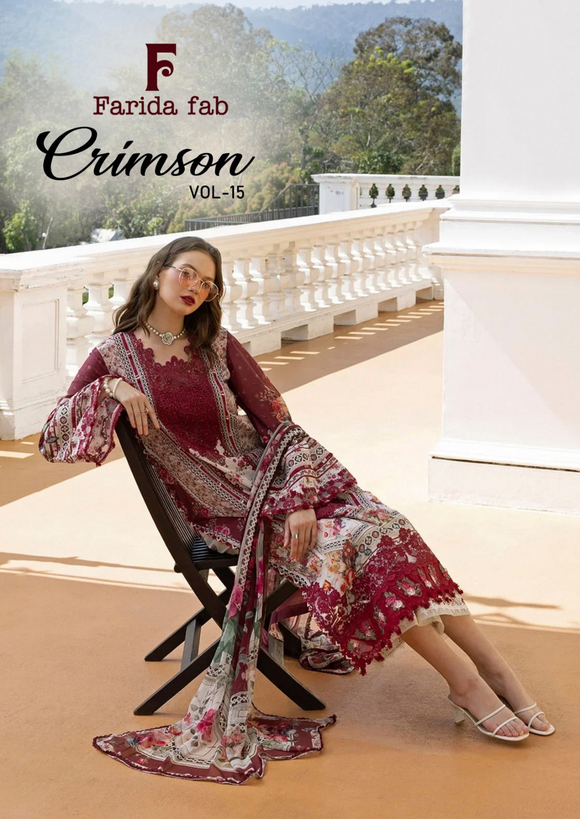 Farida Fab – Crimson Vol.15     Cotton Printed Wholesale Catalog Any Occasion