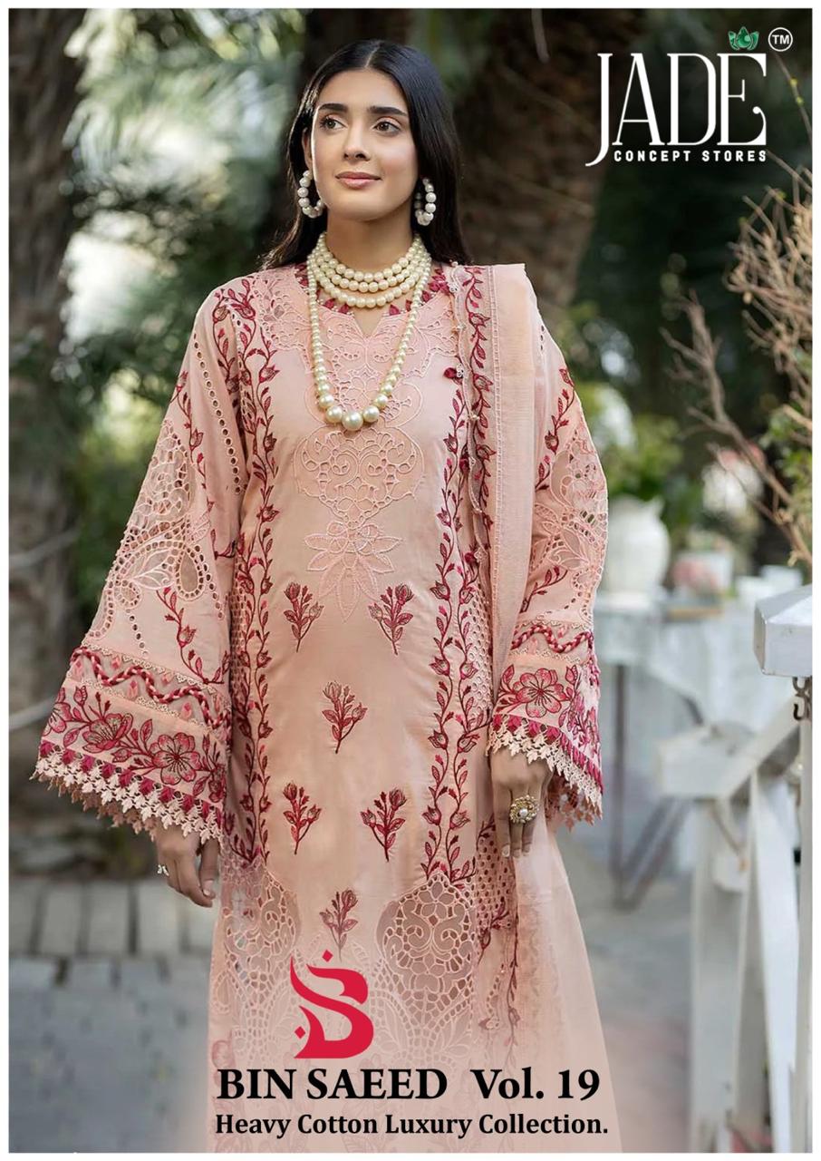 Jade – Bin Saeed Vol.19     Cotton Printed Wholesale Catalog Any Occasion