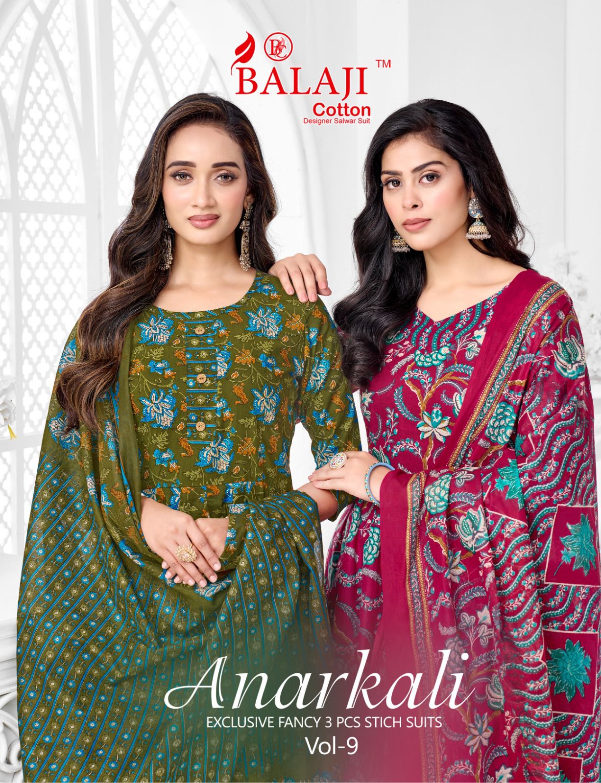 Balaji Cotton – Anarkali Vol.9    Anarkali Readymade Wholesale Catalog Ceremonial