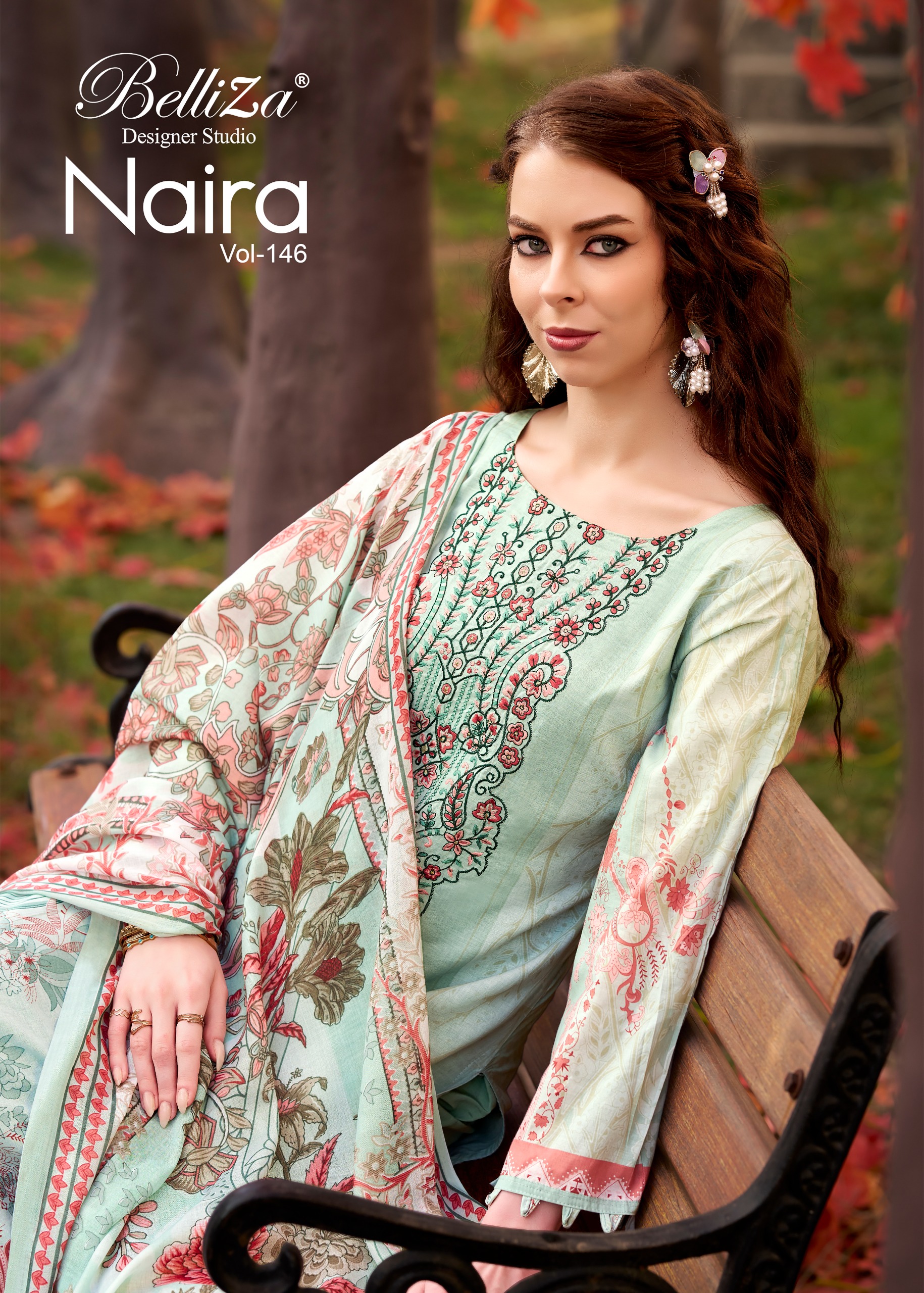 BelliZa DesigNer StuDio – Naira 146     Salwar Suit Wholesale Catalog Monsoon Wear