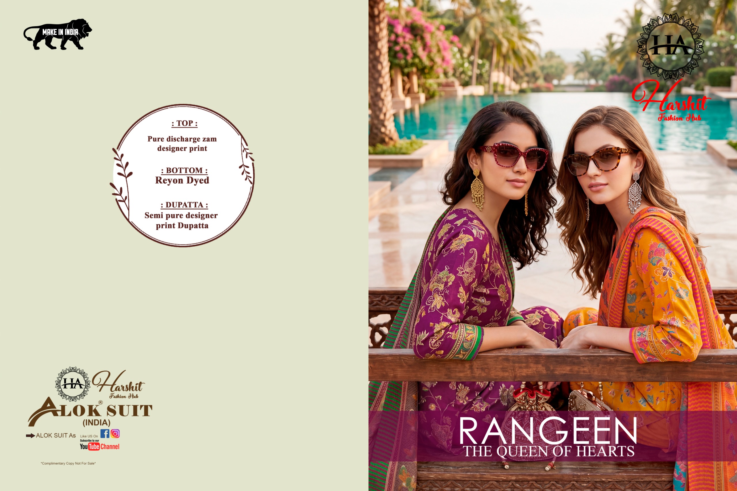 Harshit Fashion – Rangeen     Salwar Suit Wholesale Catalog Any Occasion