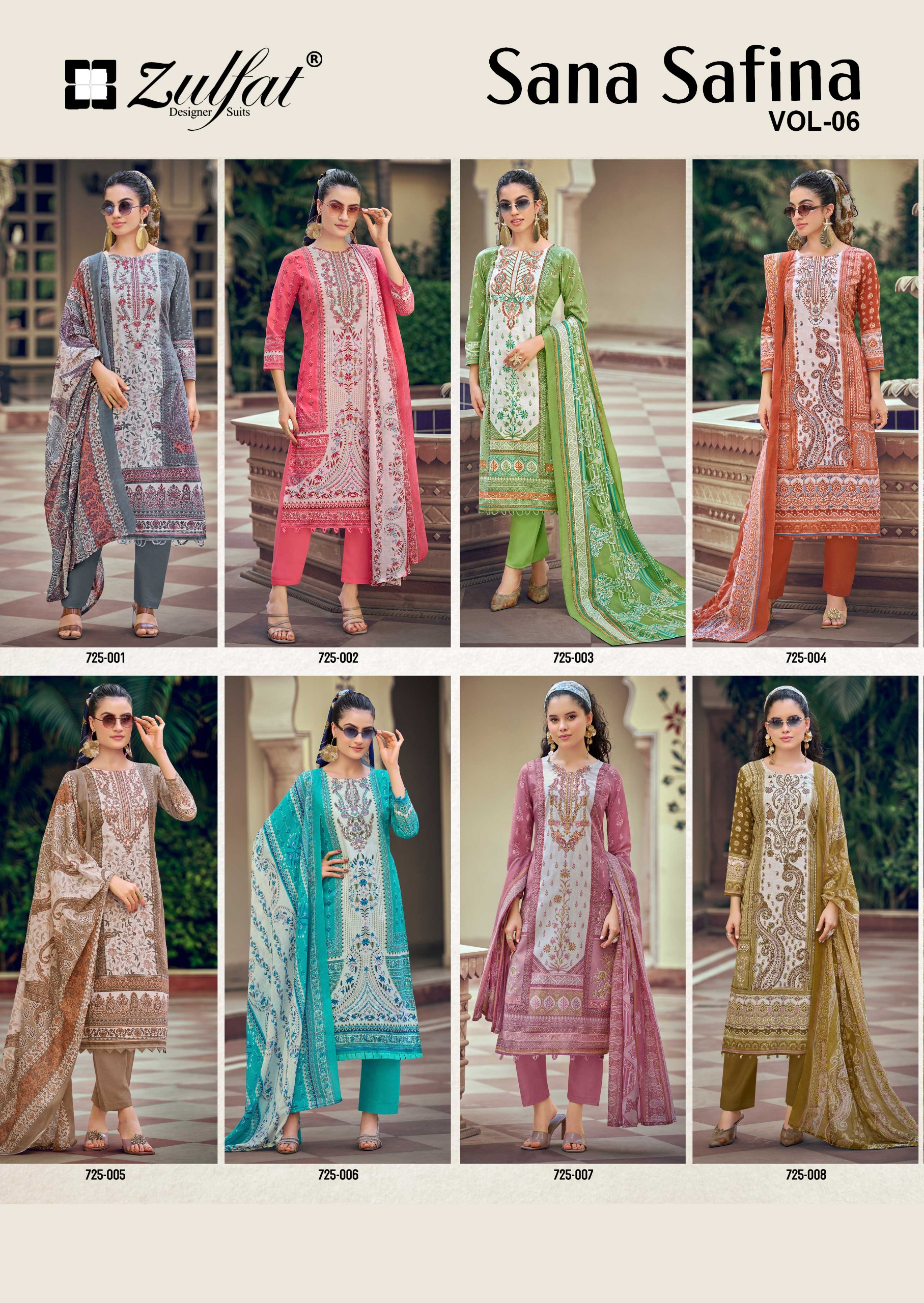 Zulfat Designer Suits – Sana Safina vol.6
