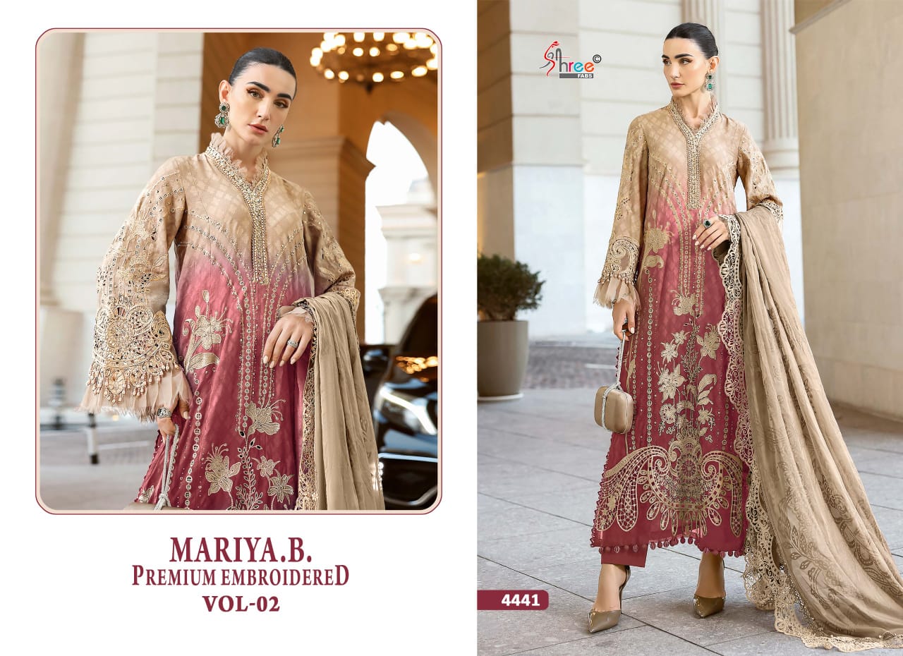 Shree Fab – Maria B Premium Vol.2 Chiffon Duptta     Salwar Suit Wholesale Catalog Any Occasion