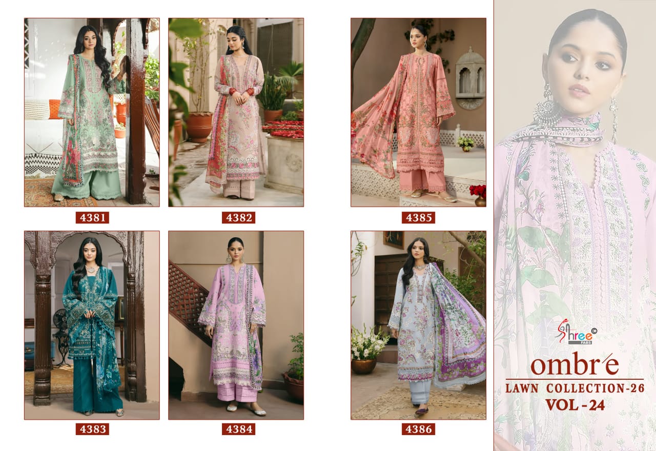 Shree Fab - Ombre lawn Collection 24 Ciffon Duptta Shree Fab – Ombre lawn Collection 24 Ciffon Duptta