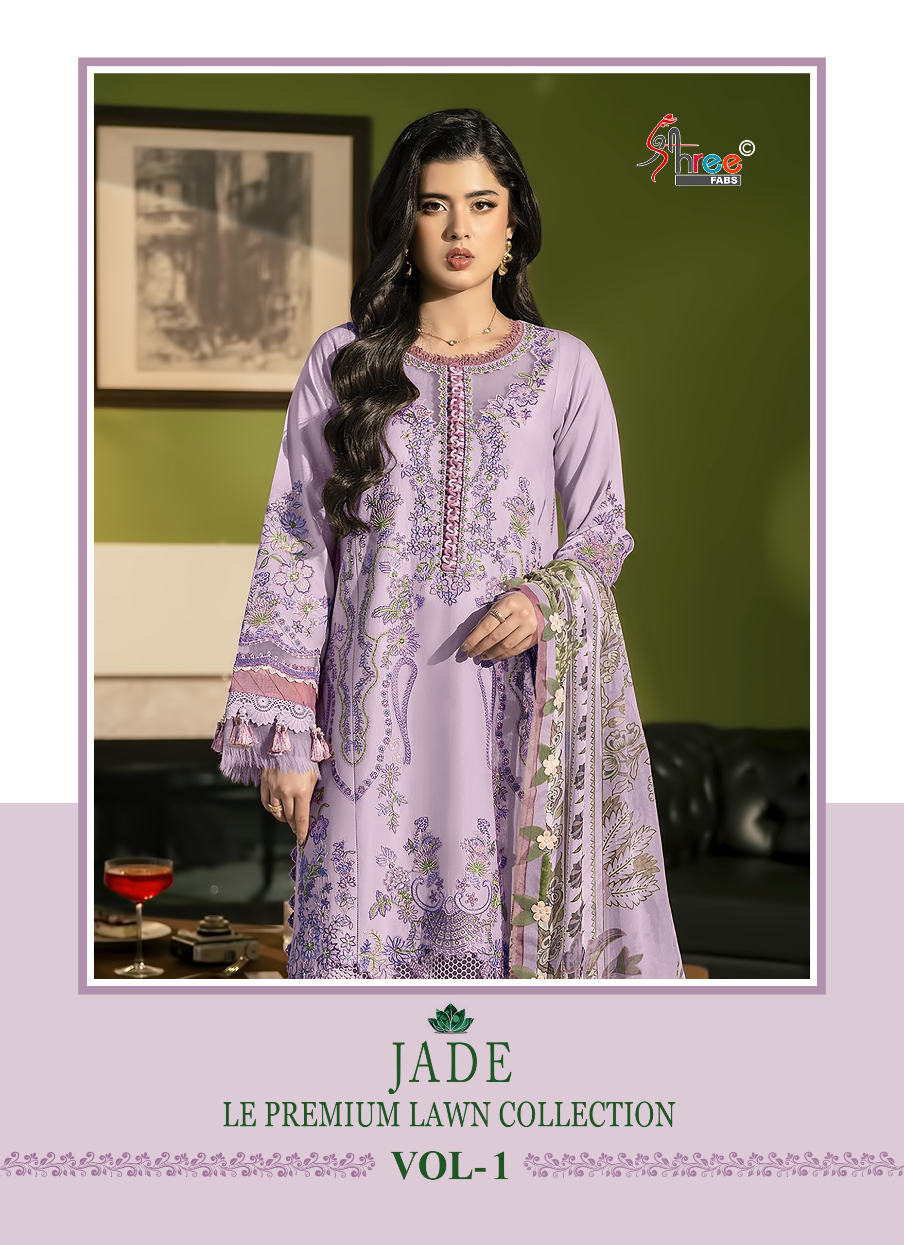 Shree Fab – Jade Le Premium Lawn Vol.1 Cotton Duptta     Salwar Suit Wholesale Catalog Any Occasion