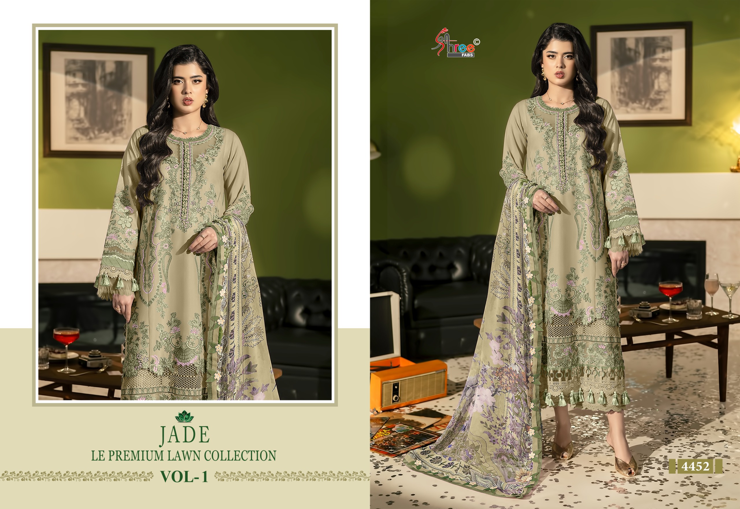 Shree Fab - Jade Le Premium lawn vol.1 Ciffon Duptta Shree Fab – Jade Le Premium lawn vol.1 Ciffon Duptta