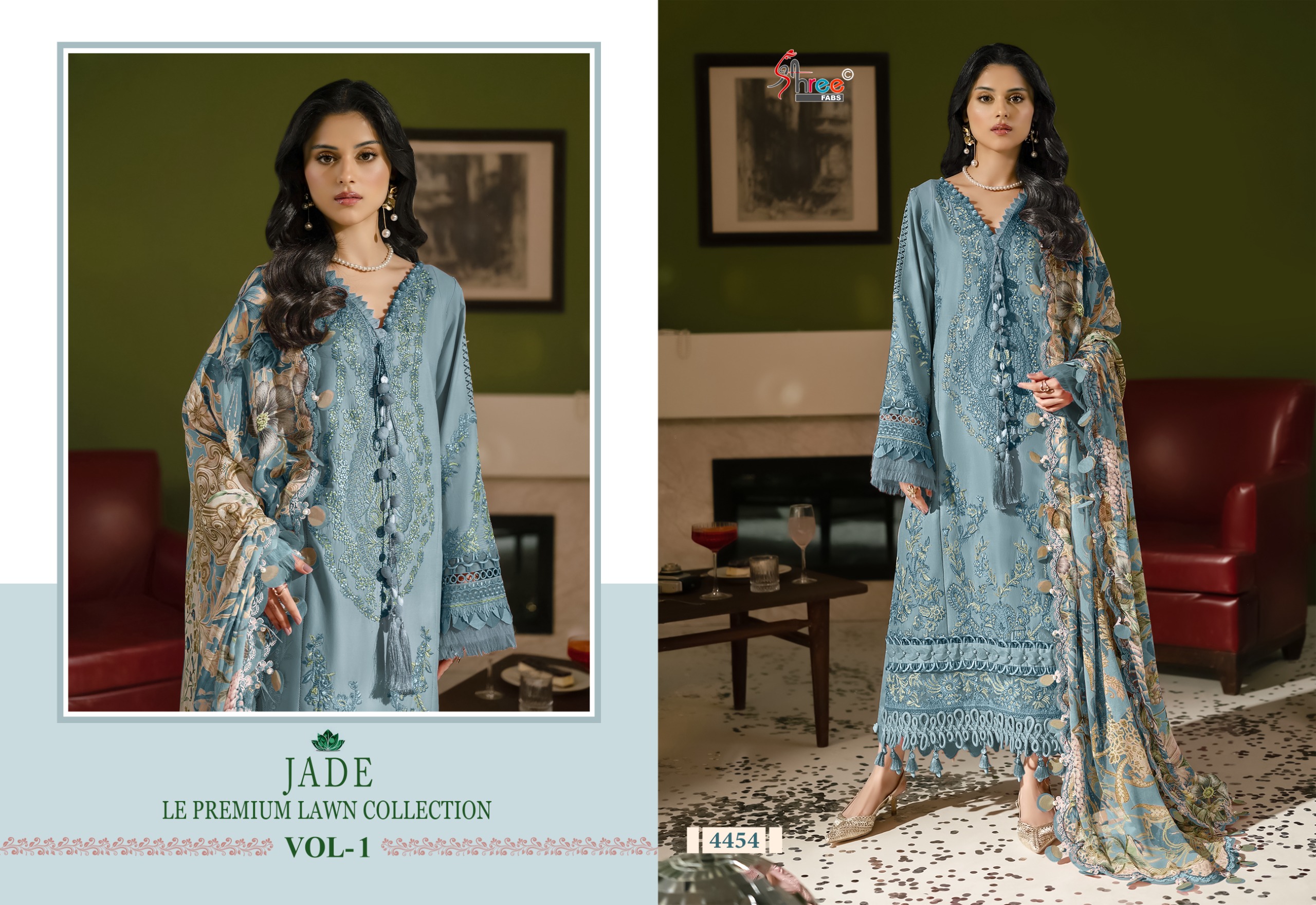 Shree Fab - Jade Le Premium lawn vol.1 Ciffon Duptta Shree Fab – Jade Le Premium lawn vol.1 Ciffon Duptta