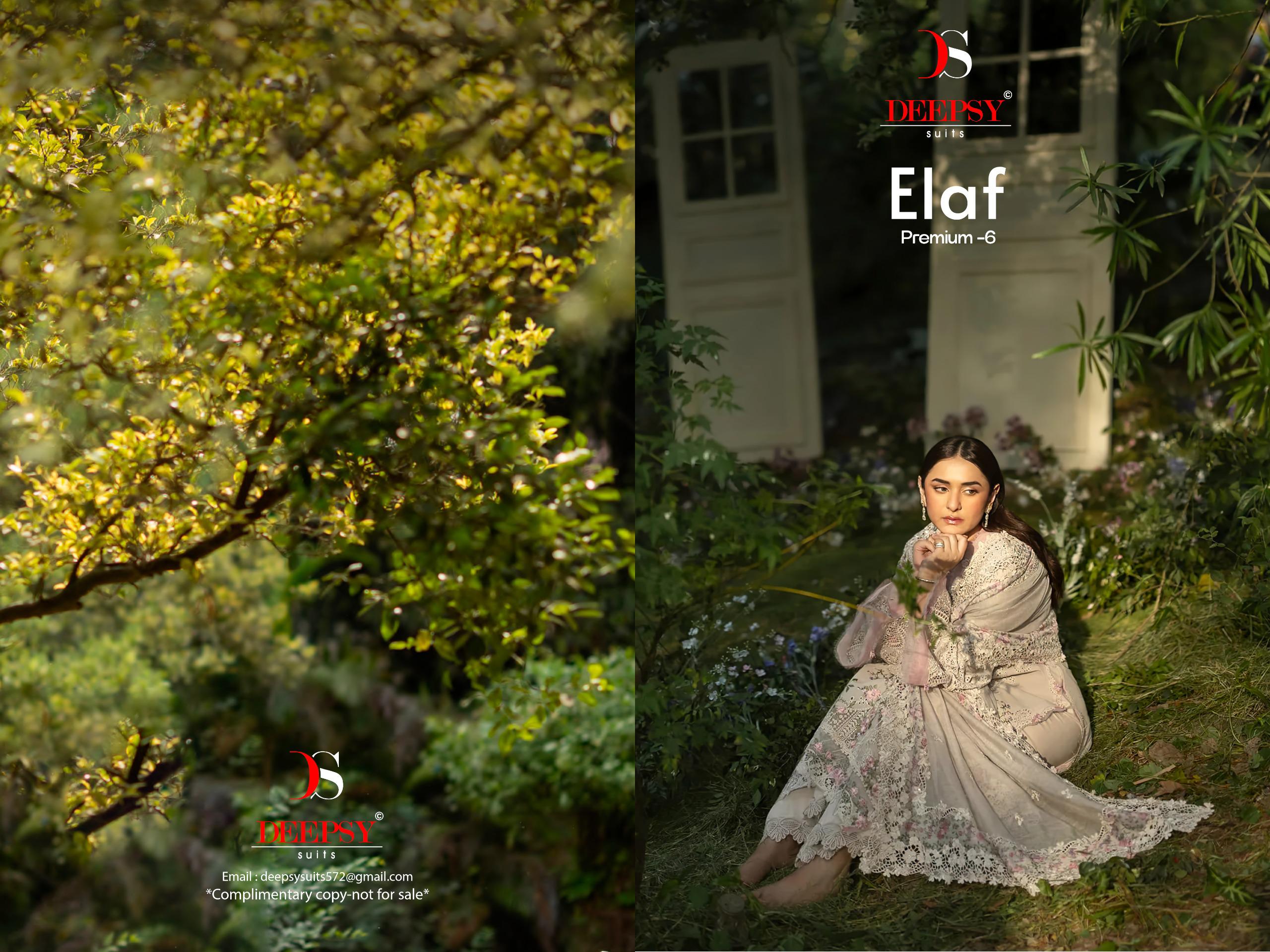 DEEPSY SUITS - Elaf Premium Vol.6 DEEPSY SUITS – Elaf Premium Vol.6 Salwar Suit Wholesale Catalog Party Wear