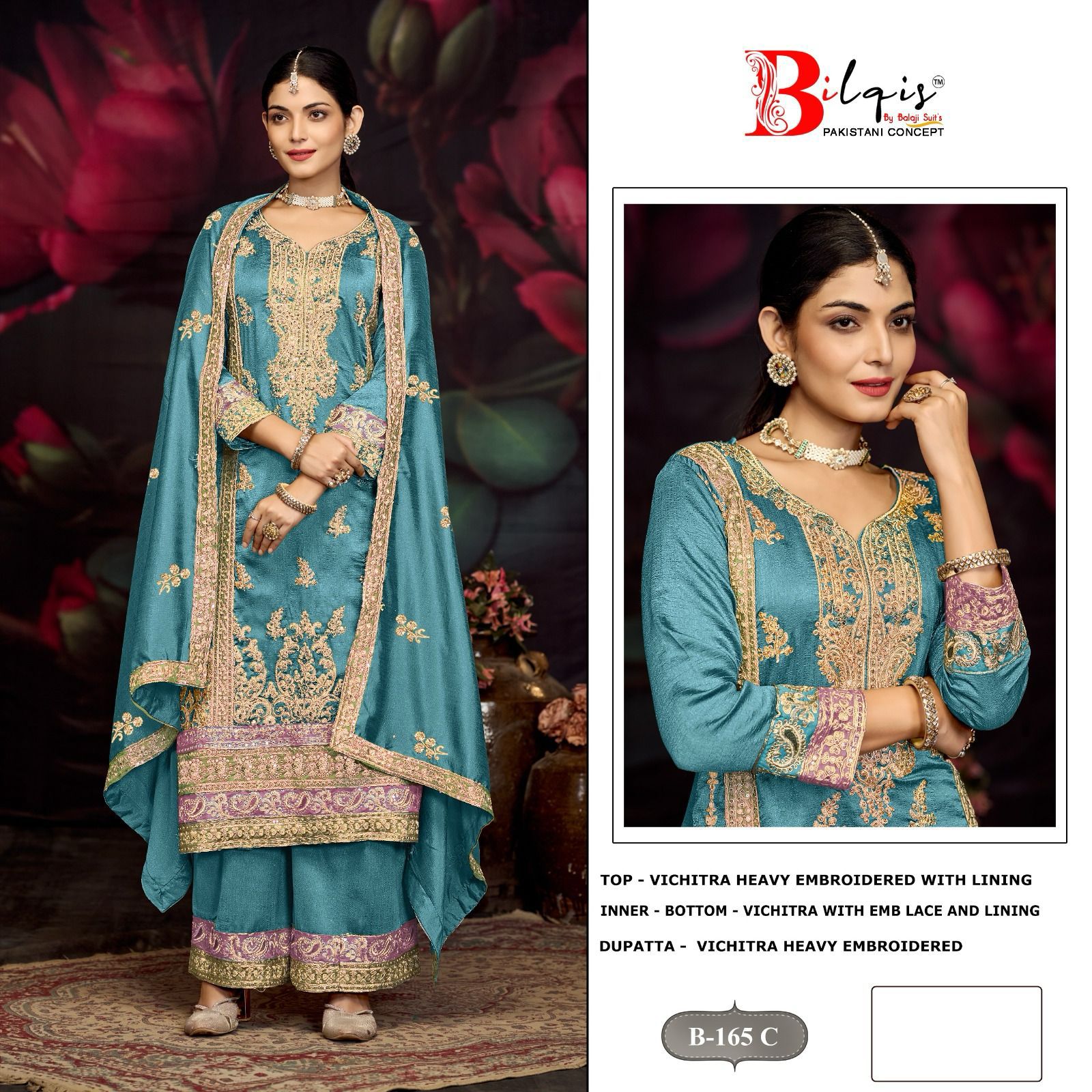 Bilqis - D.No.165 Bilqis – D.No.165 Salwar Suit Wholesale Catalog Any Occasion