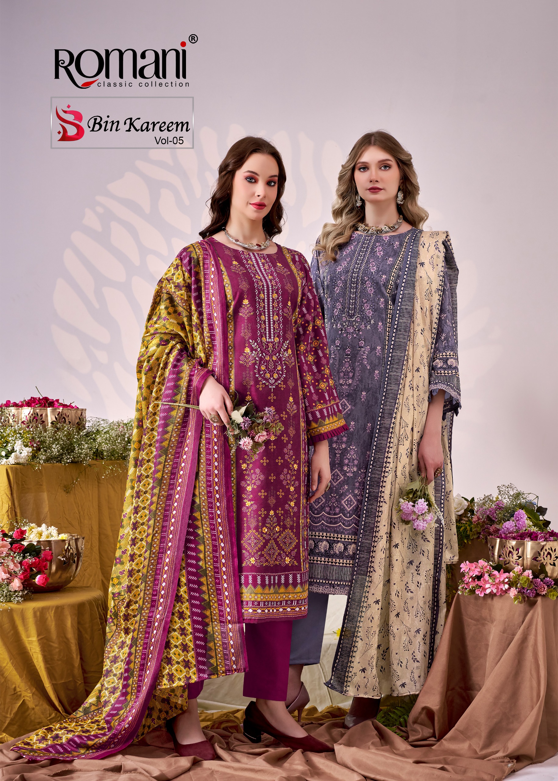 Romani - Bin Kareem vol.5 Romani – Bin Kareem Vol.5 Salwar Suit Wholesale Catalog Any Occasion