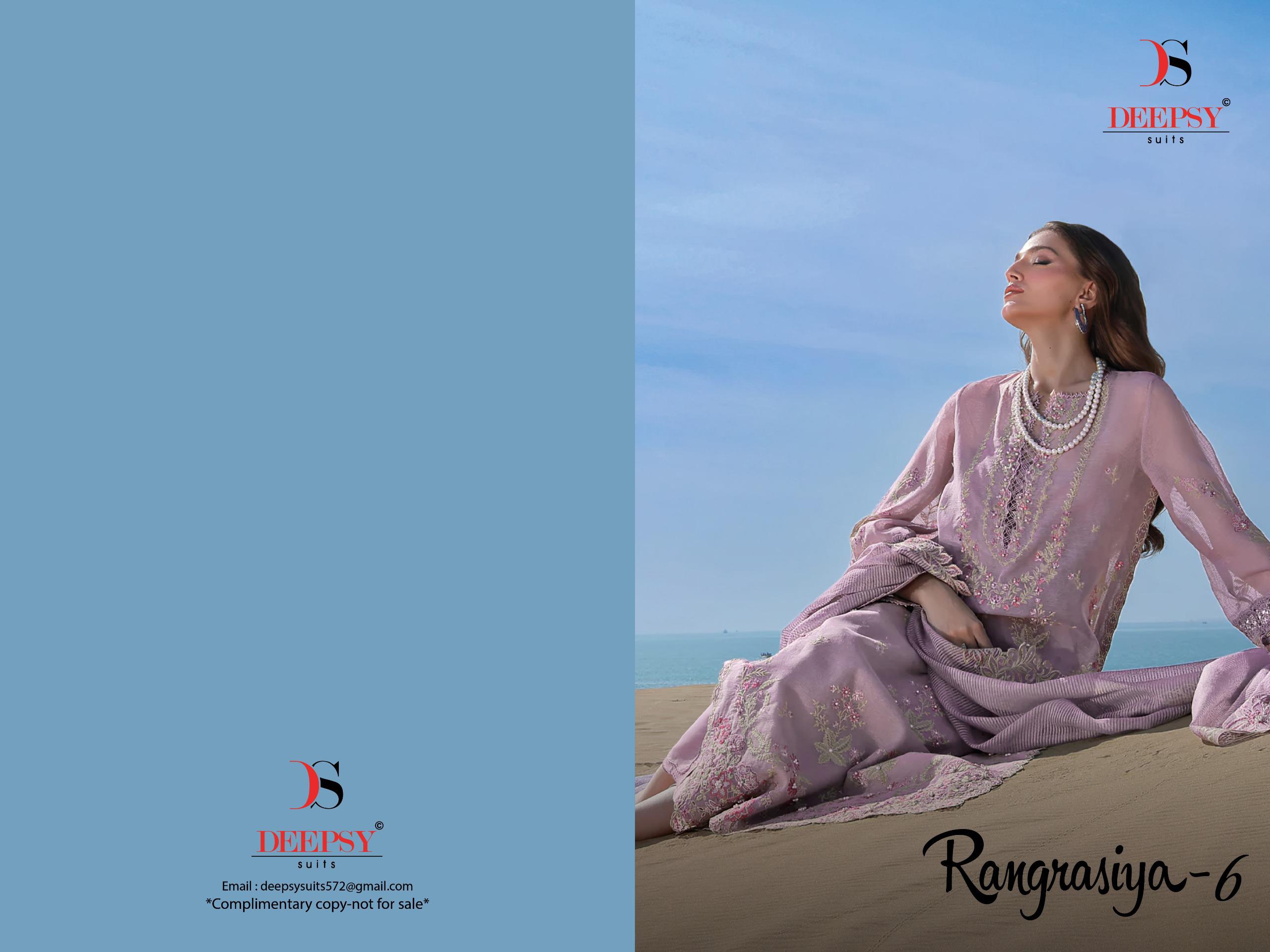 DEEPSY SUITS – Rang Rasiya Vol.6     Salwar Suit Wholesale Catalog Any Occasion