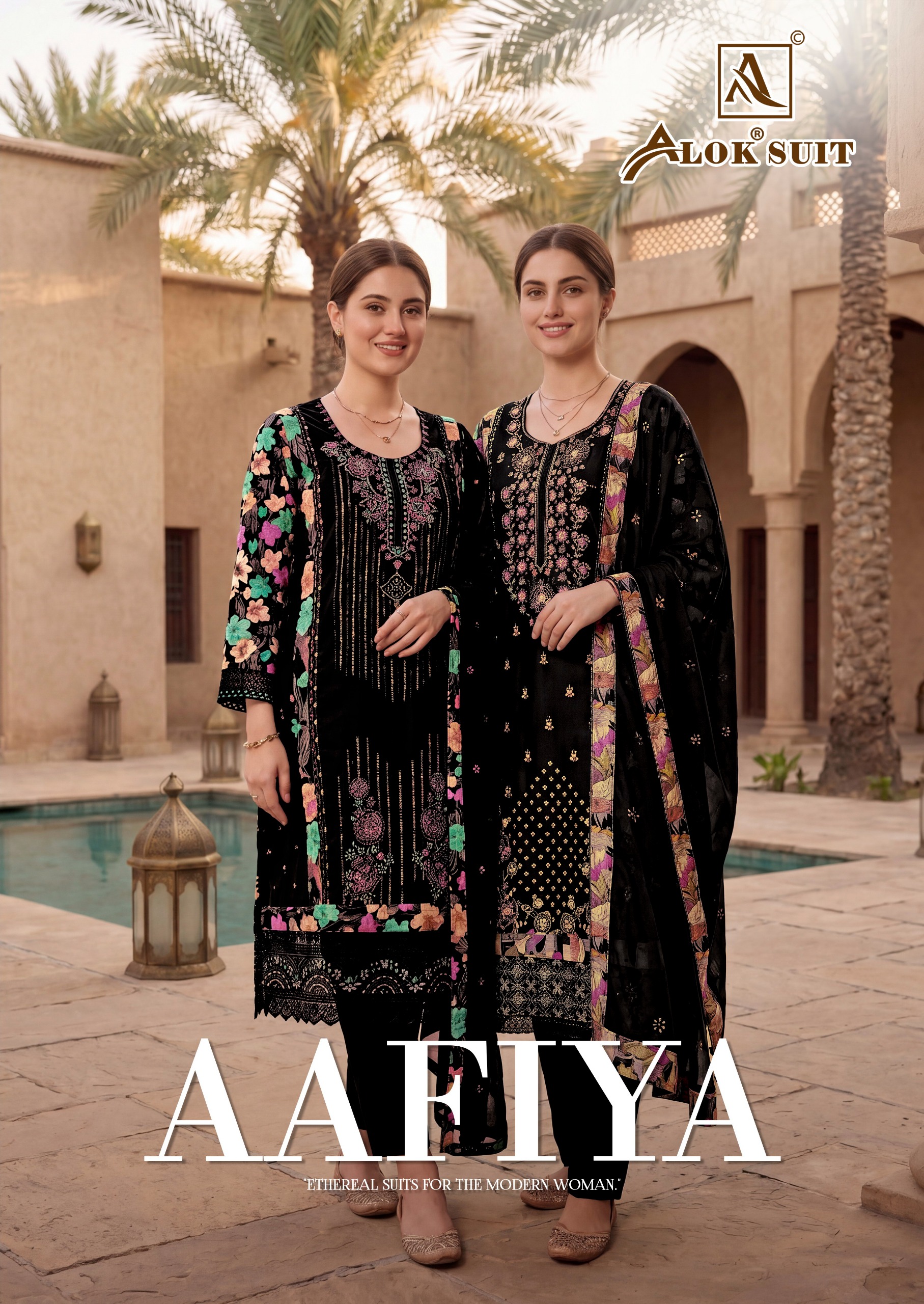 Alok Suit – Aafiya     Salwar Suit Wholesale Catalog Any Occasion