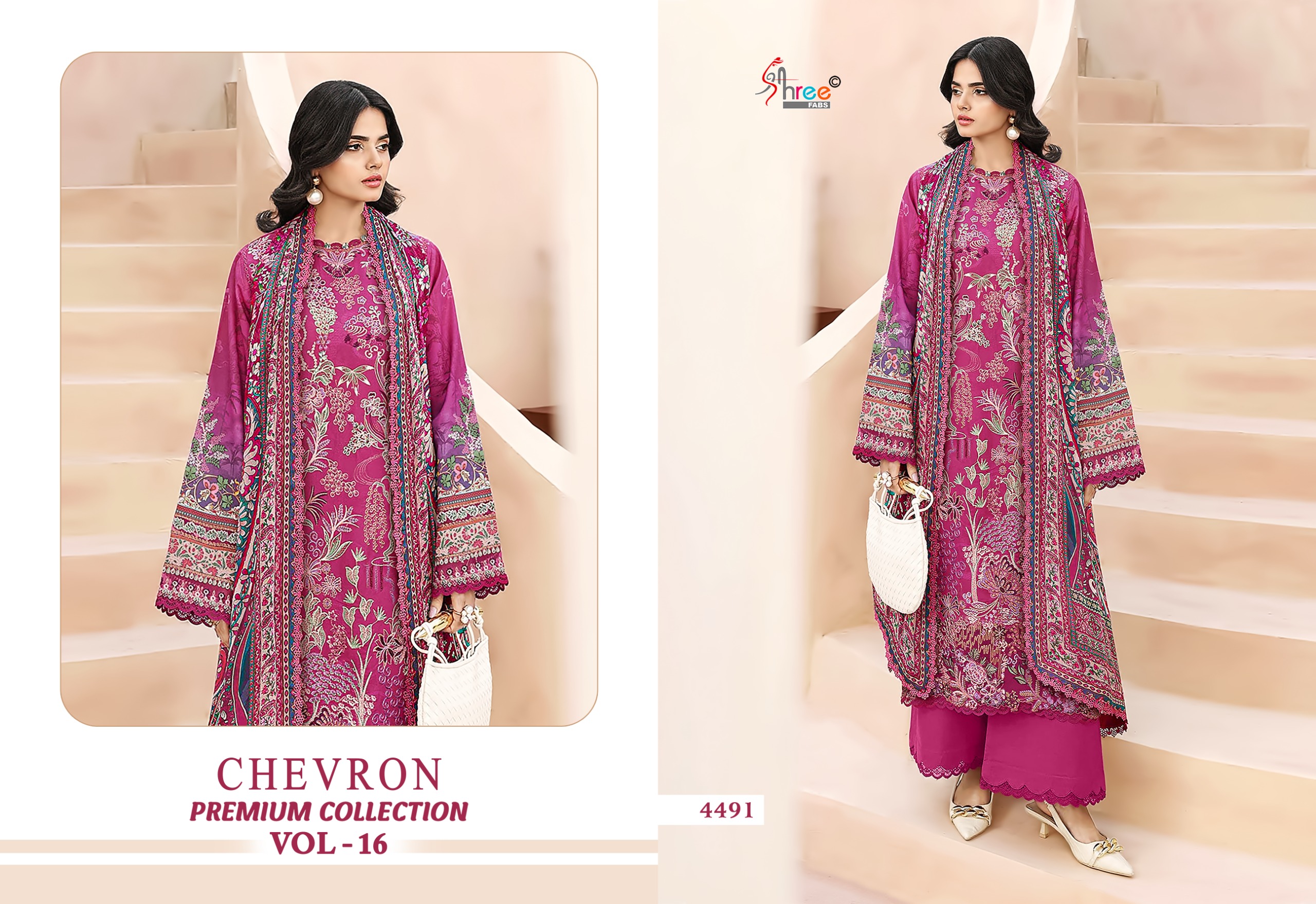 Shree Fab – Chevron 16 Ciffon Duptta