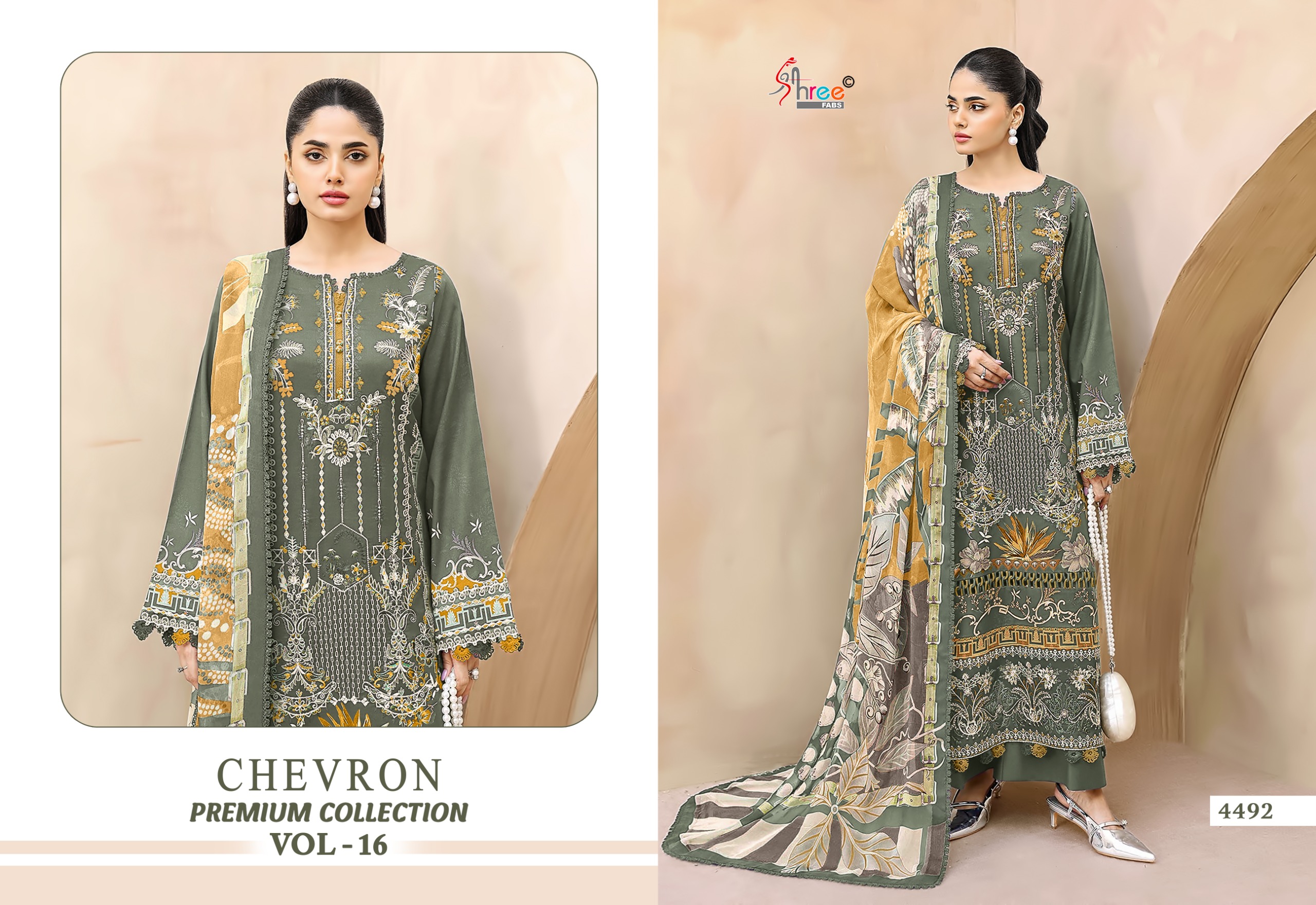 Shree Fab – Chevron 16 Ciffon Duptta