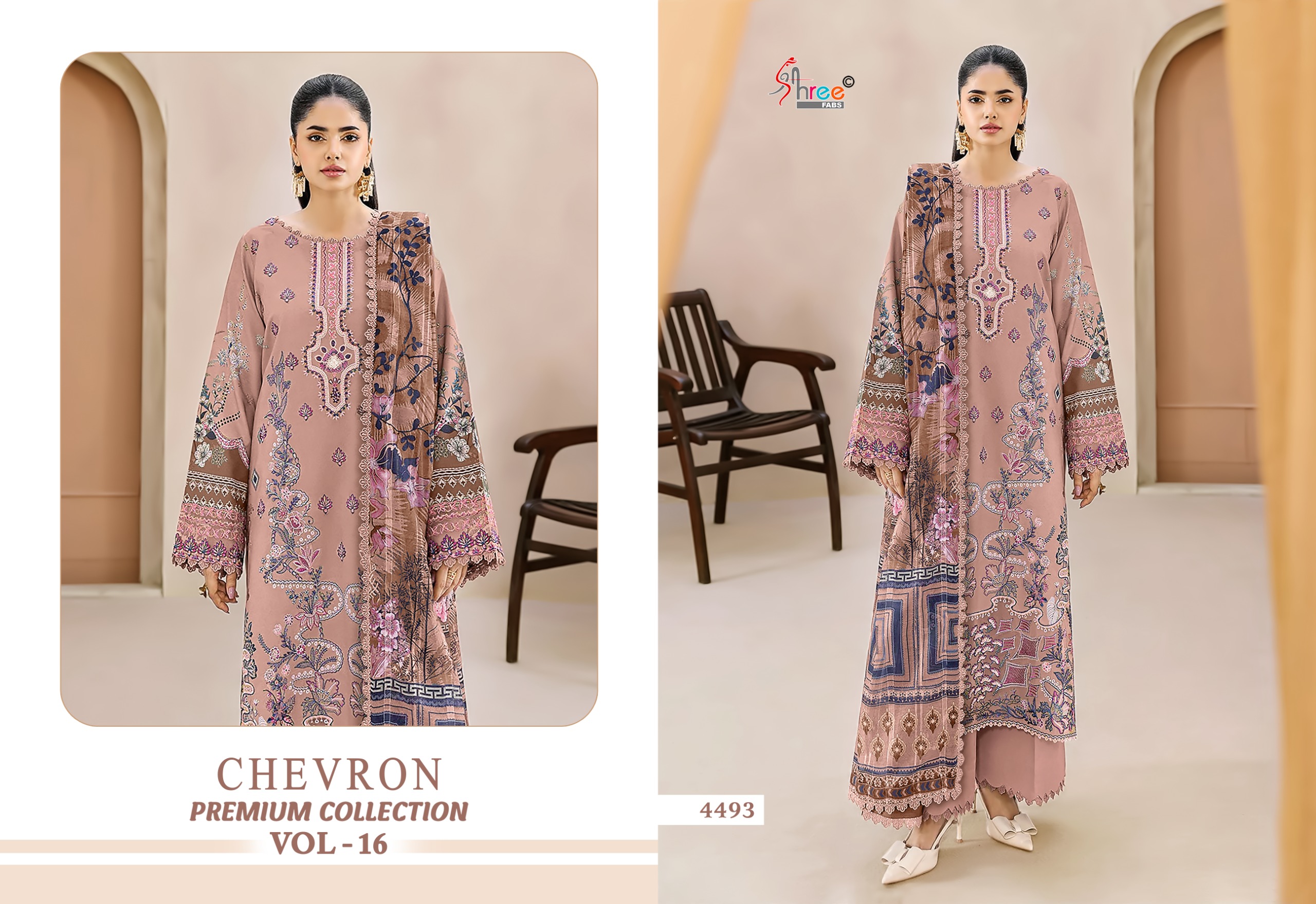 Shree Fab – Chevron 16 Ciffon Duptta
