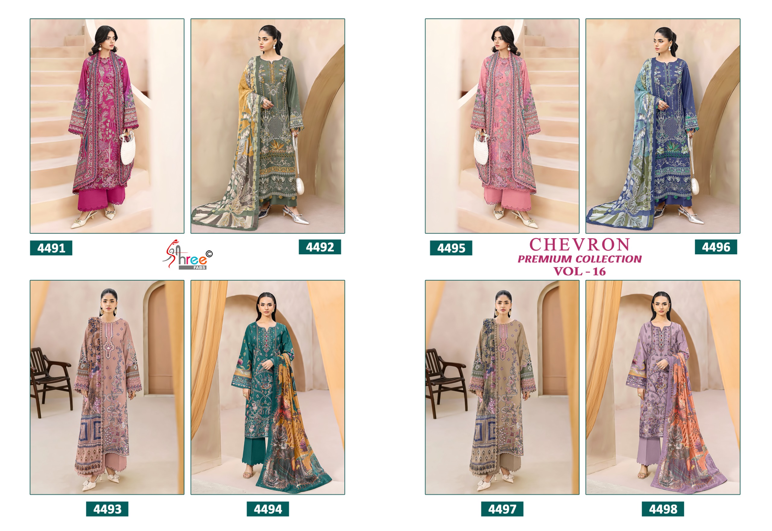 Shree Fab – Chevron 16 Ciffon Duptta