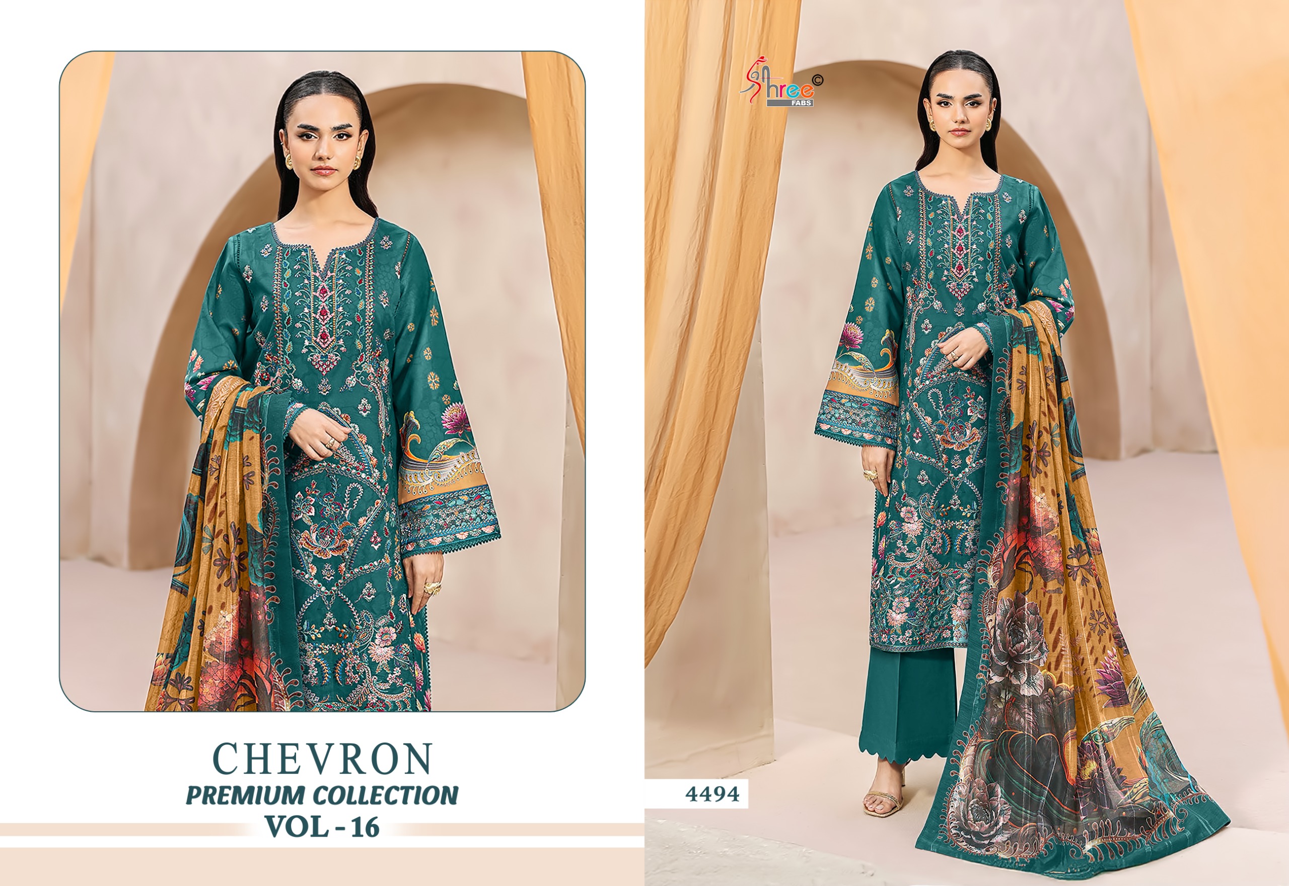 Shree Fab – Chevron 16 Ciffon Duptta