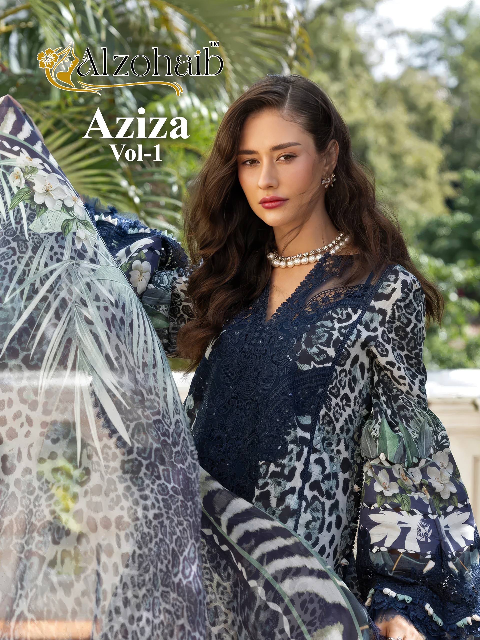 Al Zohaib - Aziza Ciffon Duptta Al Zohaib – Aziza Cotton Duptta Salwar Suit Wholesale Catalog Mohrom Collection