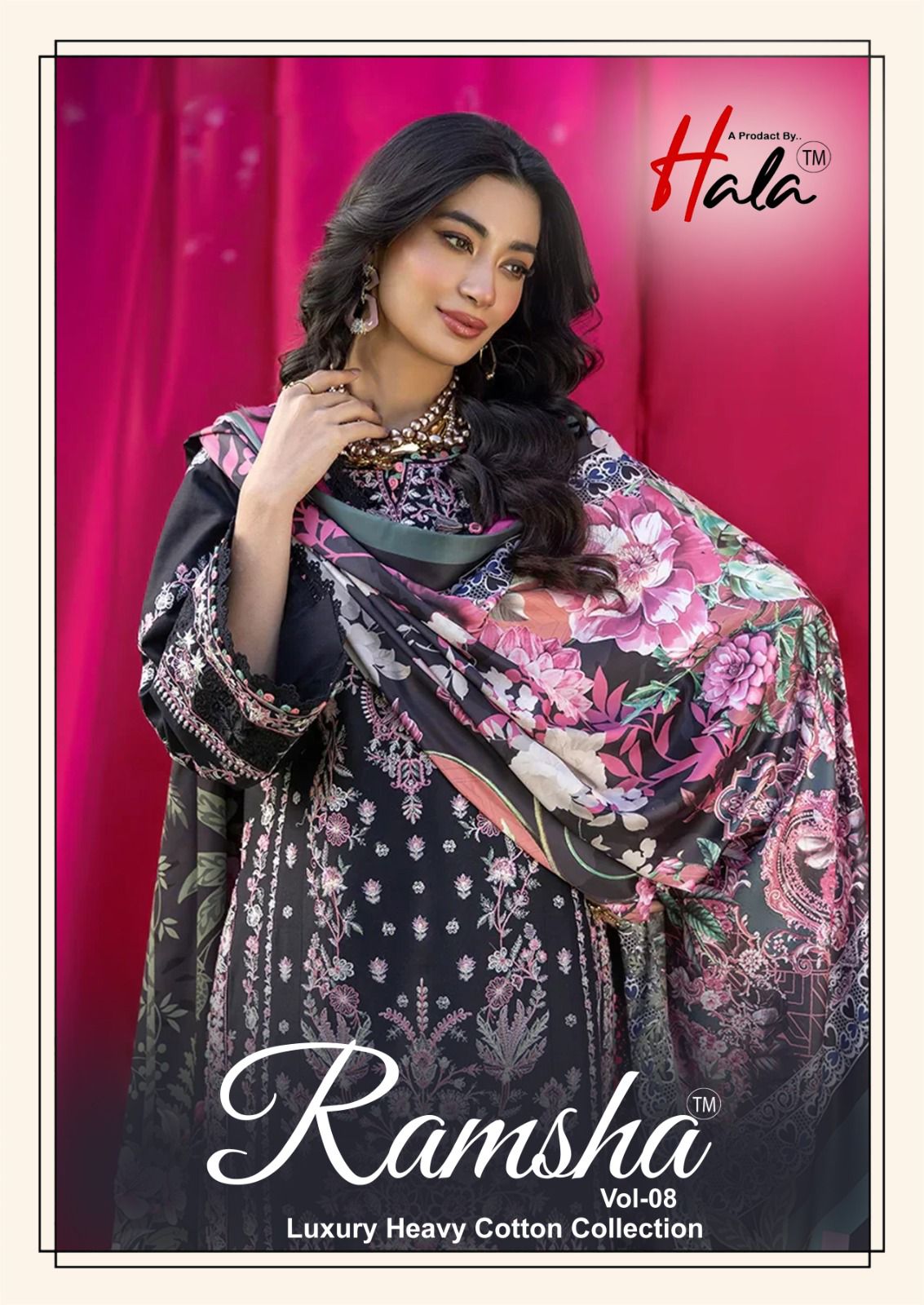 Hala - Ramsha Vol.8 Hala – Ramsha Vol.8 Cotton Printed Wholesale Catalog Cotton Print
