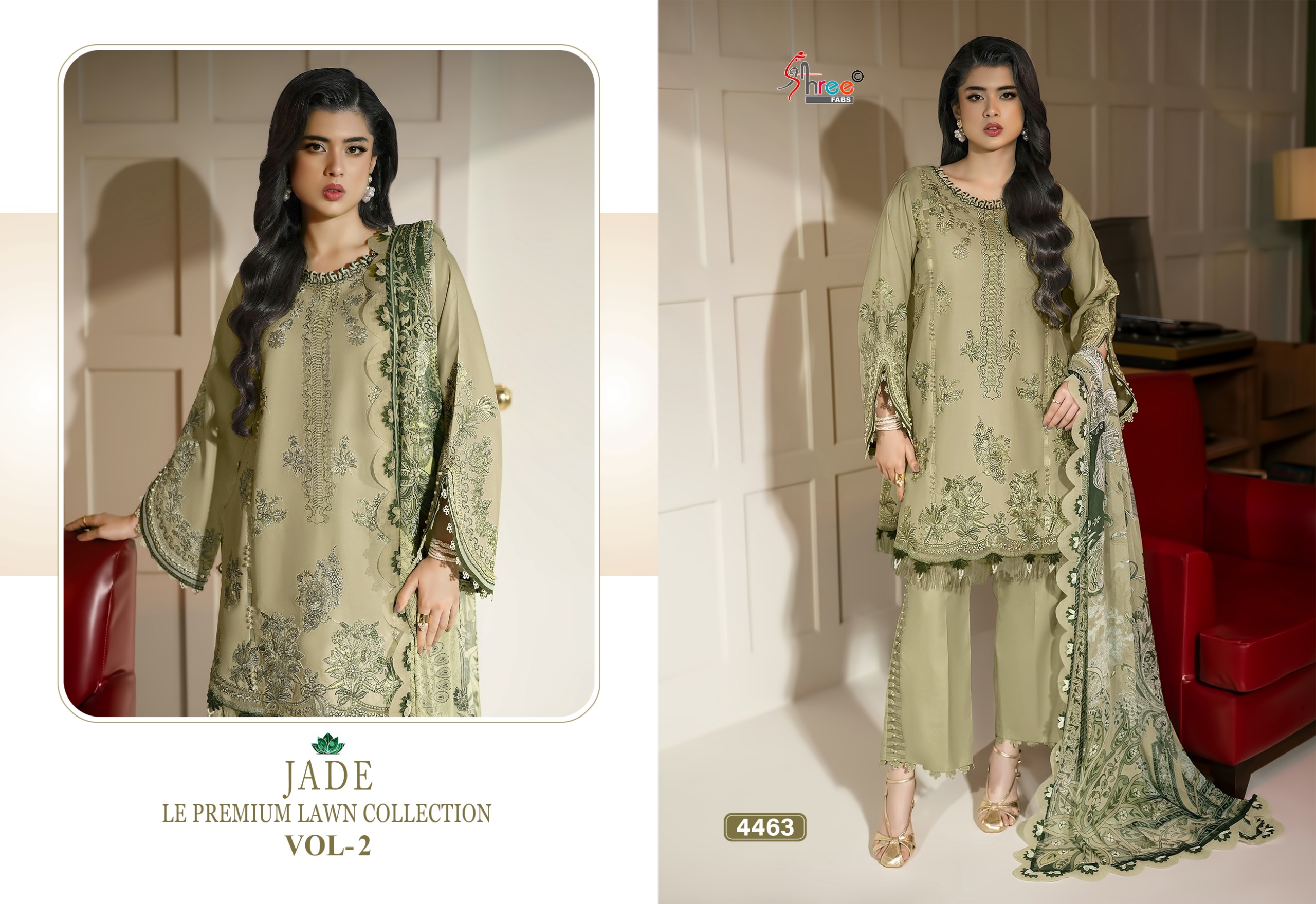 Shree Fab – Jade le premium lawn 2 Cotton Duptta