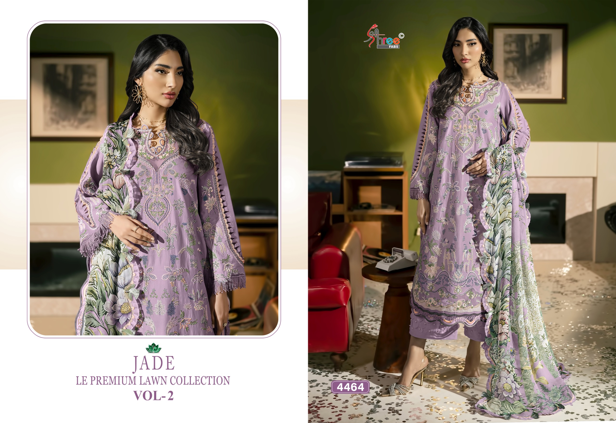 Shree Fab – Jade le premium lawn 2 Cotton Duptta