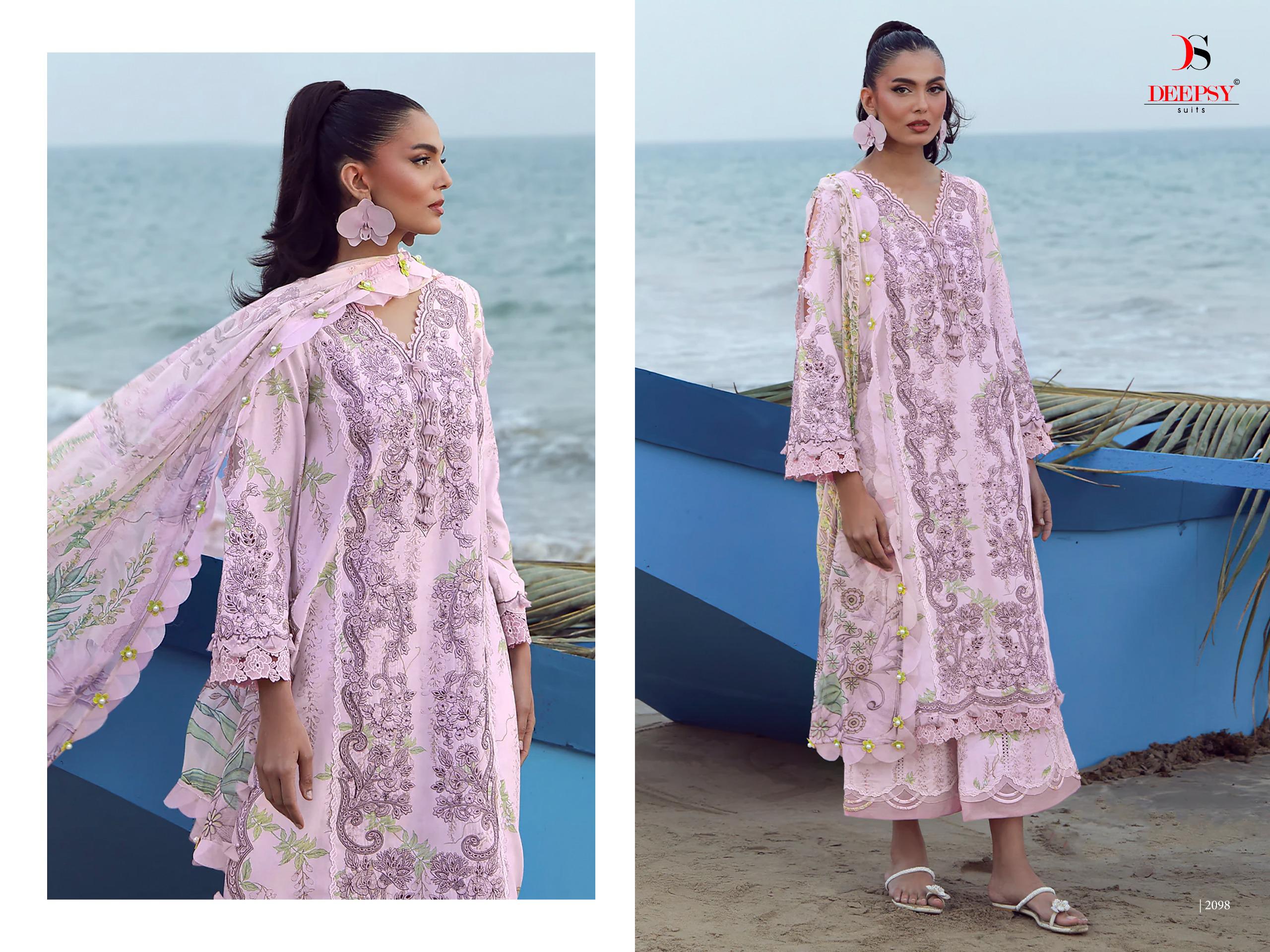 DEEPSY SUITS – Jade Flora Premium 2 Cotton Duptta