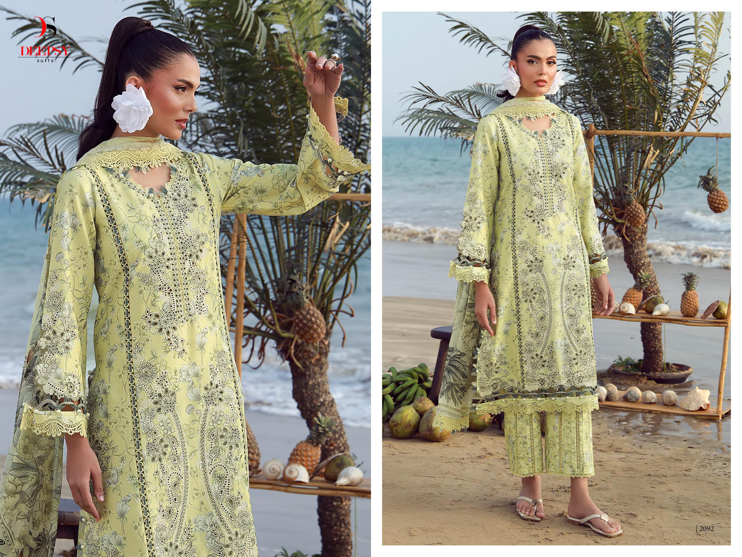 DEEPSY SUITS – Jade Flora Premium 2 Cotton Duptta