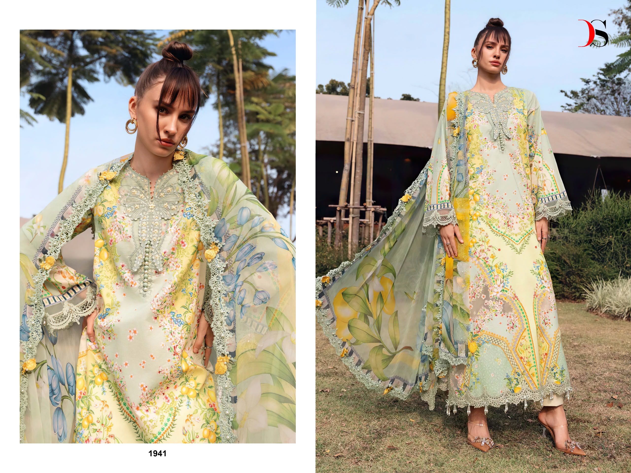 DEEPSY SUITS – Maria B MPrint 6 Nx Ciffon Duptta
