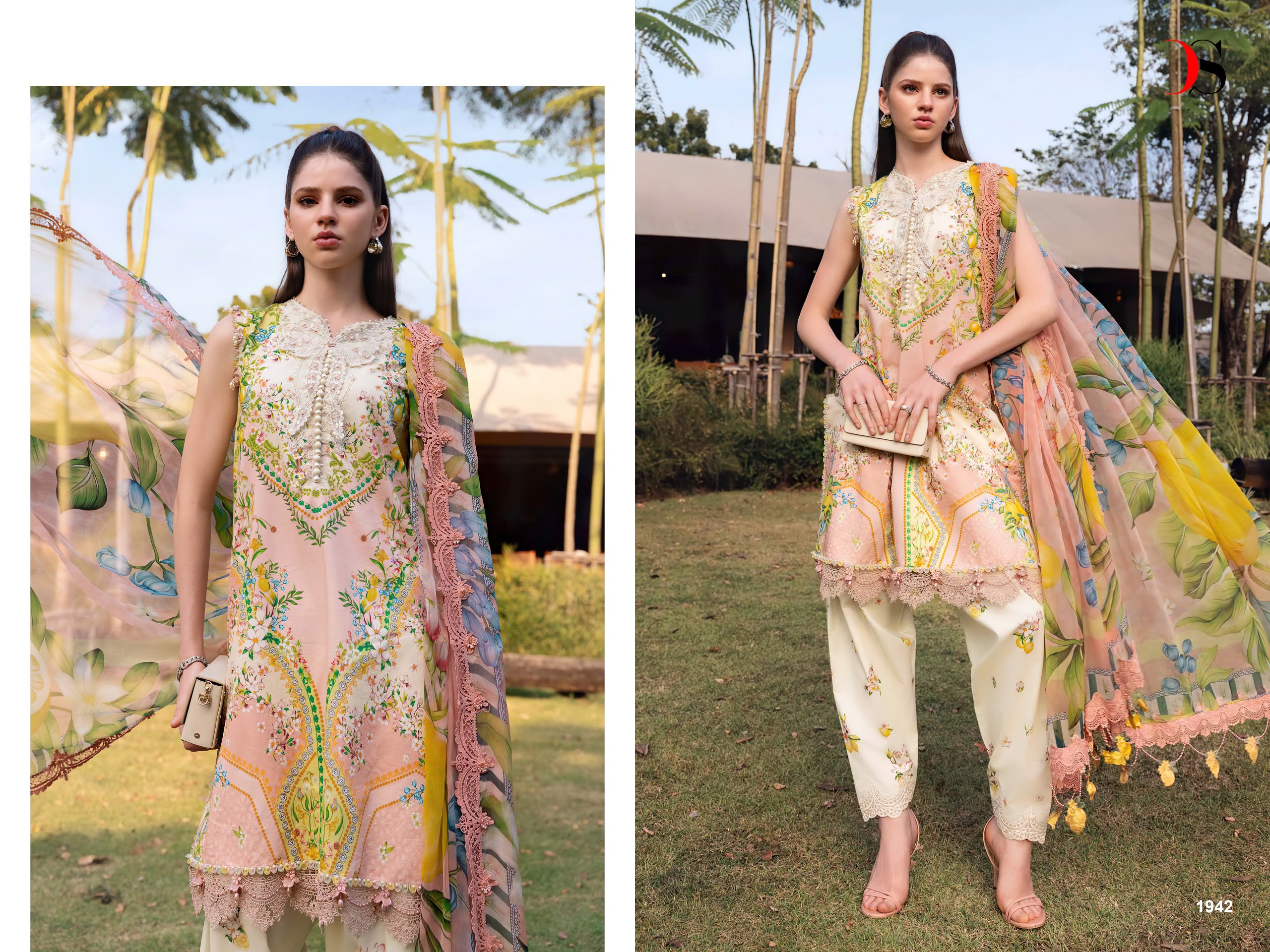 DEEPSY SUITS – Maria B MPrint 6 Nx Ciffon Duptta