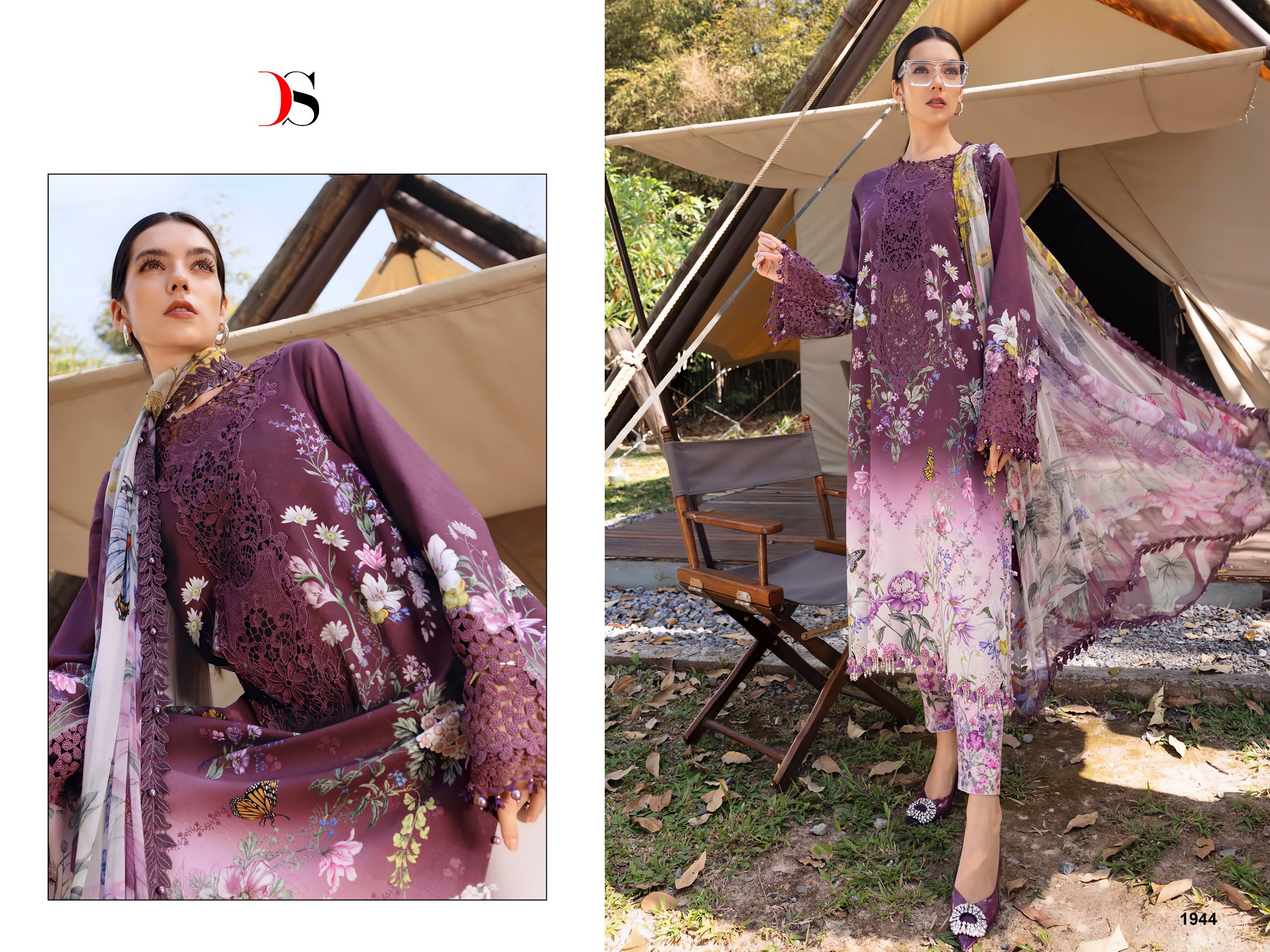 DEEPSY SUITS – Maria B MPrint 6 Nx Ciffon Duptta