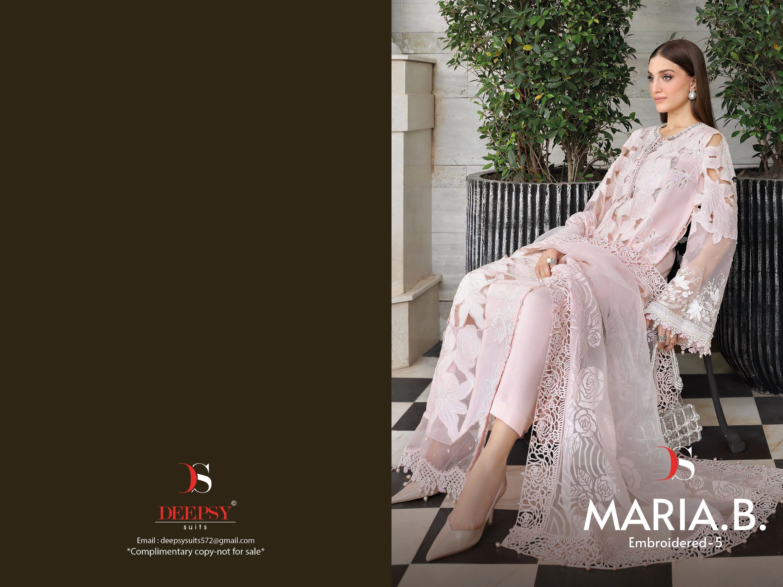 DEEPSY SUITS – Maria B Embroidered 5 Cotton Duptta     Salwar Suit Wholesale Catalog Festival