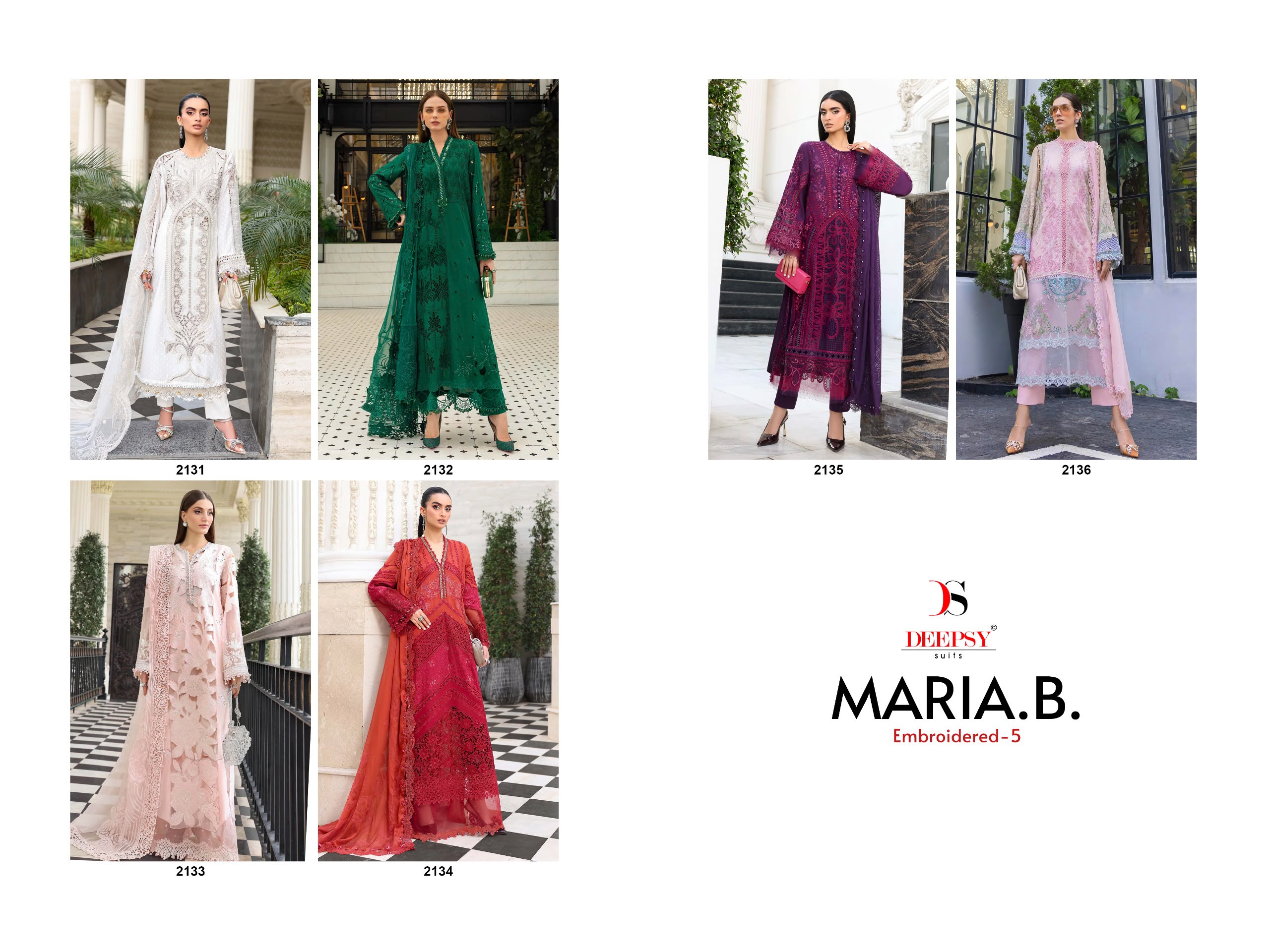 DEEPSY SUITS - Maria B Embroidered 5 Ciffon Duptta DEEPSY SUITS – Maria B Embroidered 5 Cotton Duptta