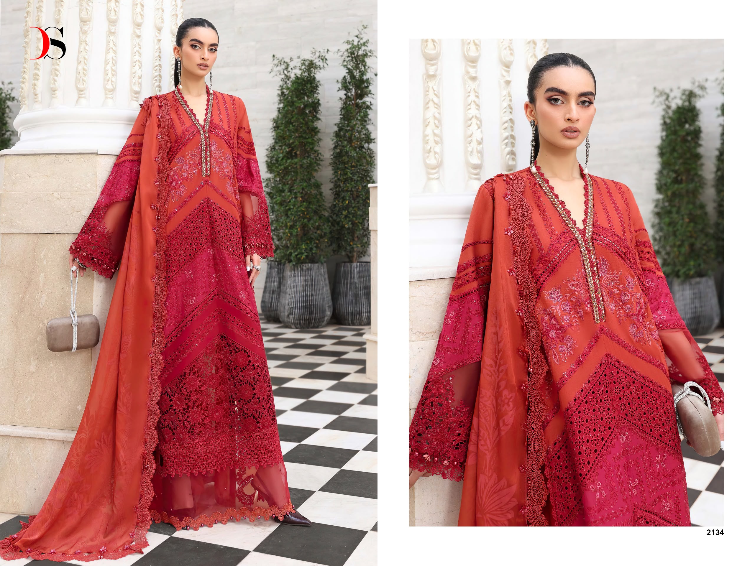 DEEPSY SUITS - Maria B Embroidered 5 Ciffon Duptta DEEPSY SUITS – Maria B Embroidered 5 Cotton Duptta