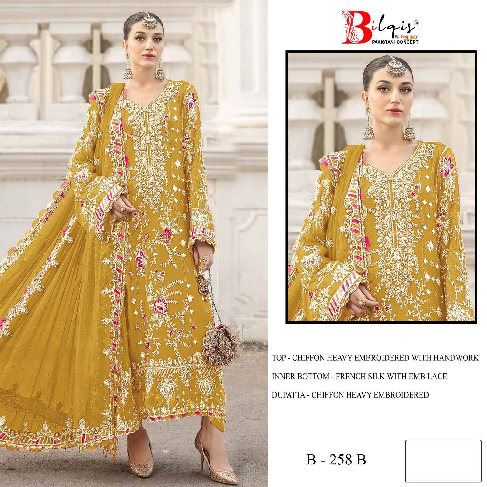 Bilqis - D.No.258 Bilqis – D.No.258 Salwar Suit Wholesale Catalog Party Wear