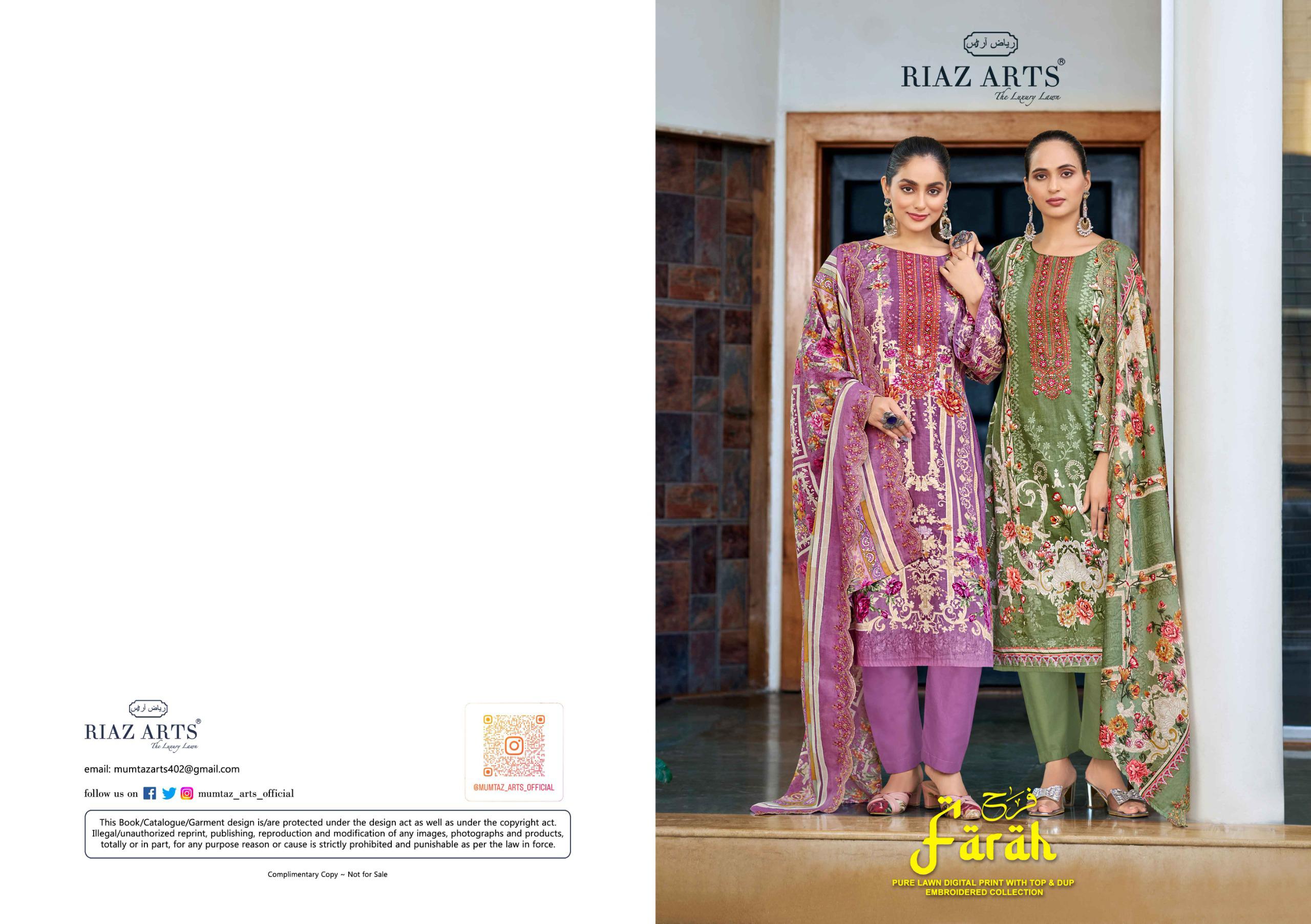 Riaz Arts - Farah Riaz Arts – Farah Salwar Suit Wholesale Catalog Any Occasion