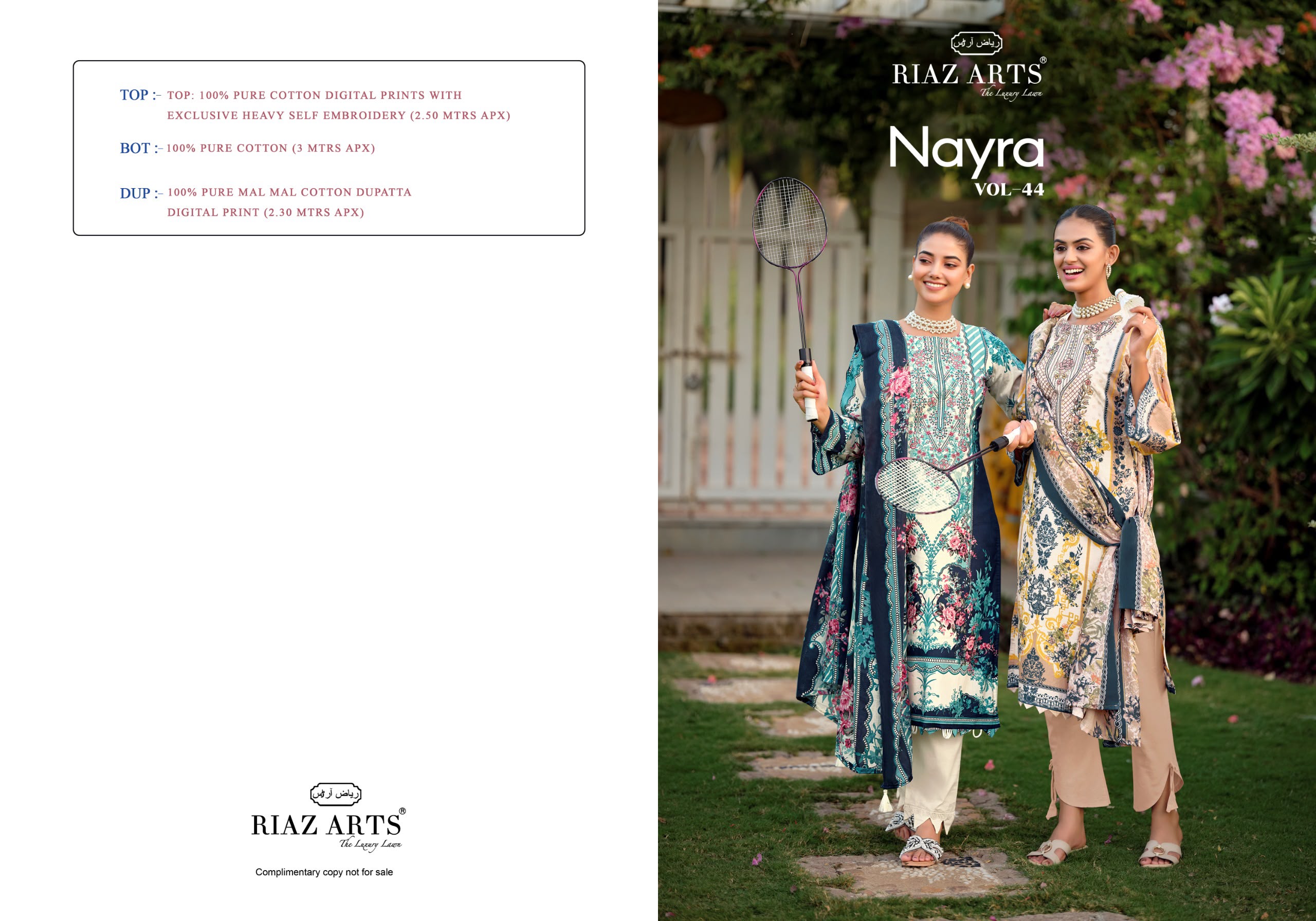 Riaz Arts – Nayra Vol.44     Salwar Suit Wholesale Catalog Monsoon Wear