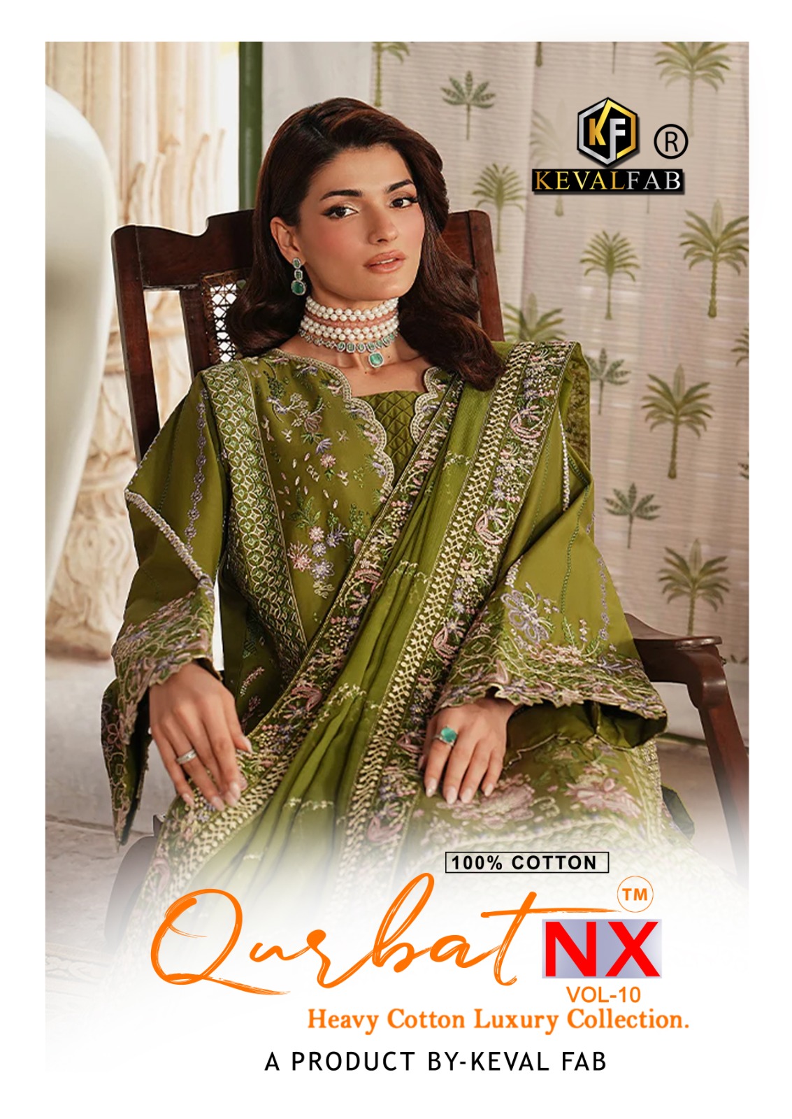Keval Fab – Qurbat Nx     Cotton Printed Wholesale Catalog Cotton Print