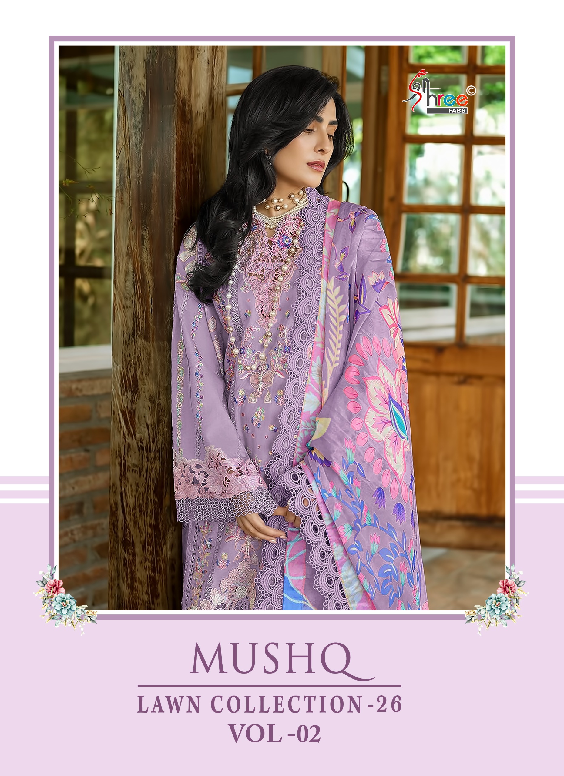 Shree Fab - Mushq lawn vol.2 Ciffon Duptta Shree Fab – Mushq Lawn Vol.2 Cotton Duptta Salwar Suit Wholesale Catalog Any Occasion