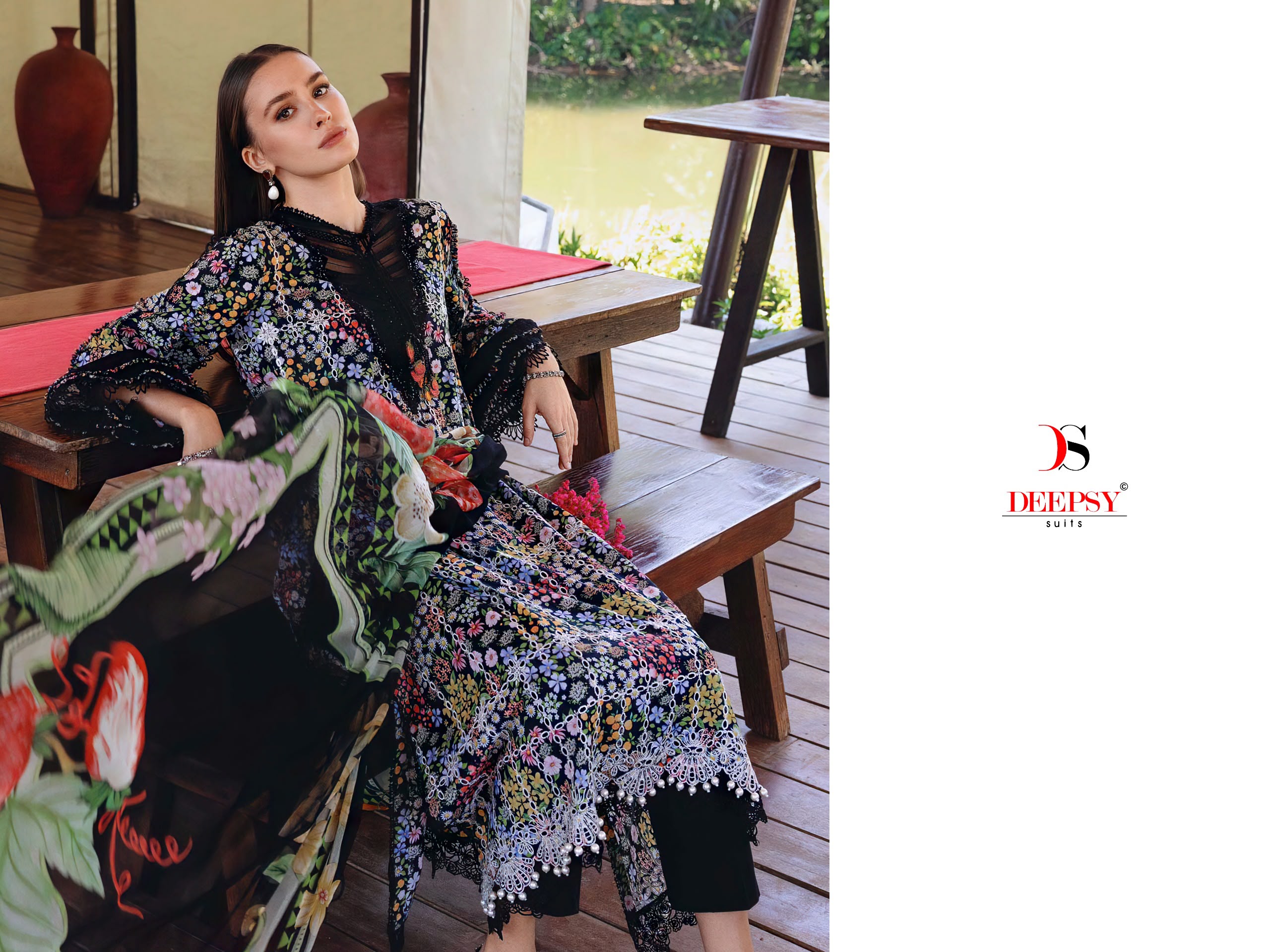 DEEPSY SUITS – Maria B M Print-8 Cotton Duptta