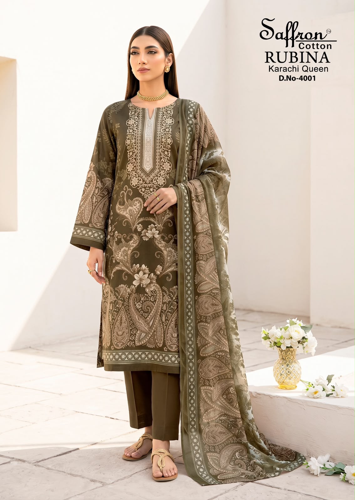 Saffron Cotton – Karachi Queen Vol.4