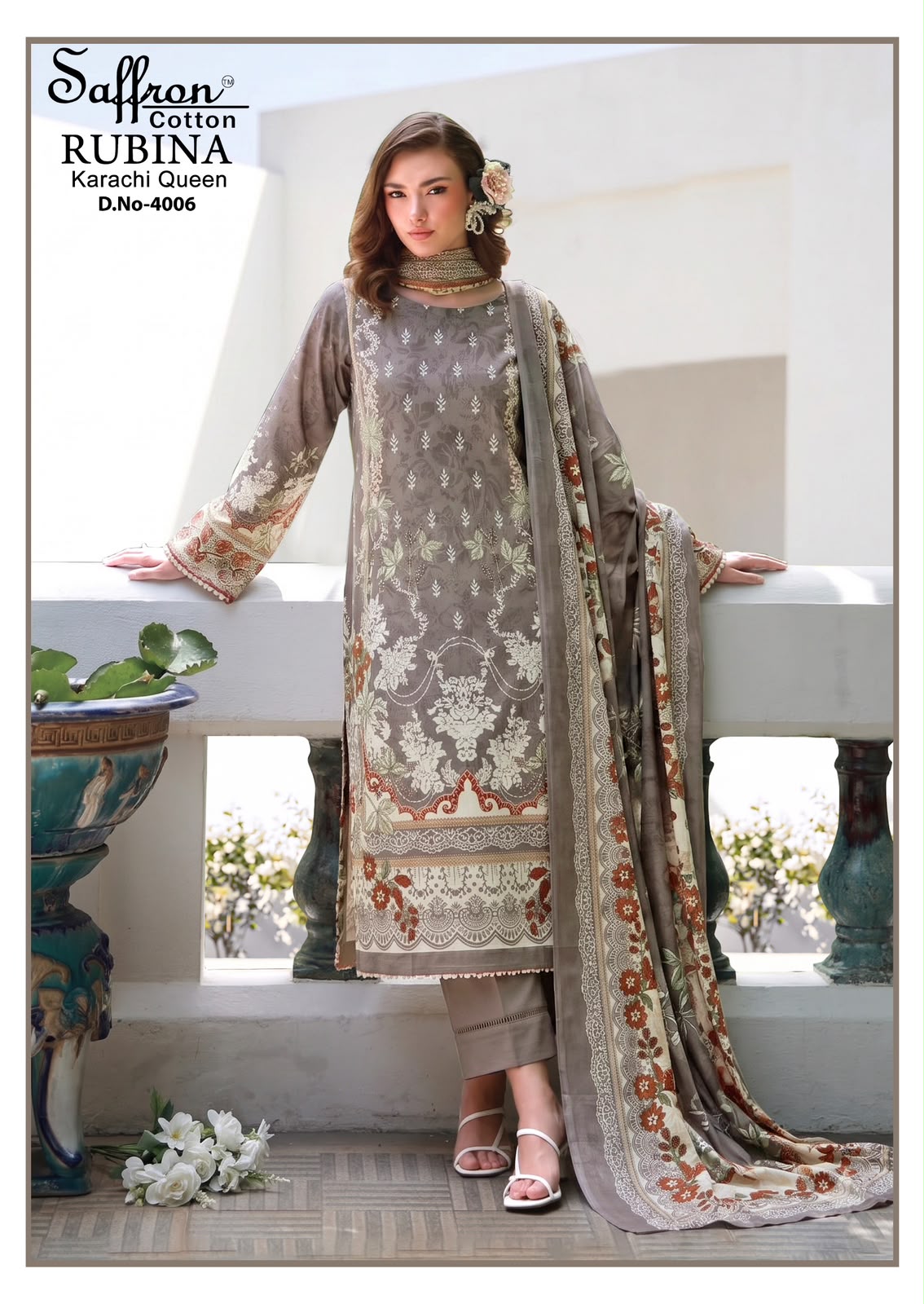 Saffron Cotton – Karachi Queen Vol.4