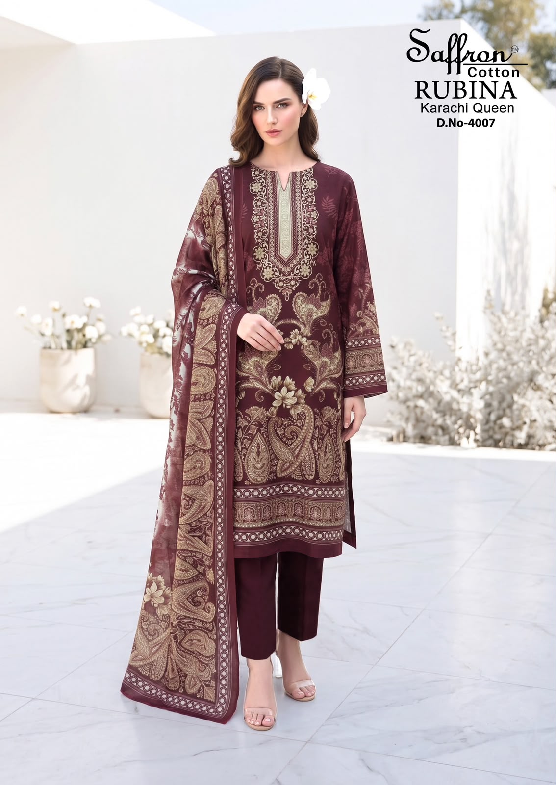 Saffron Cotton – Karachi Queen Vol.4