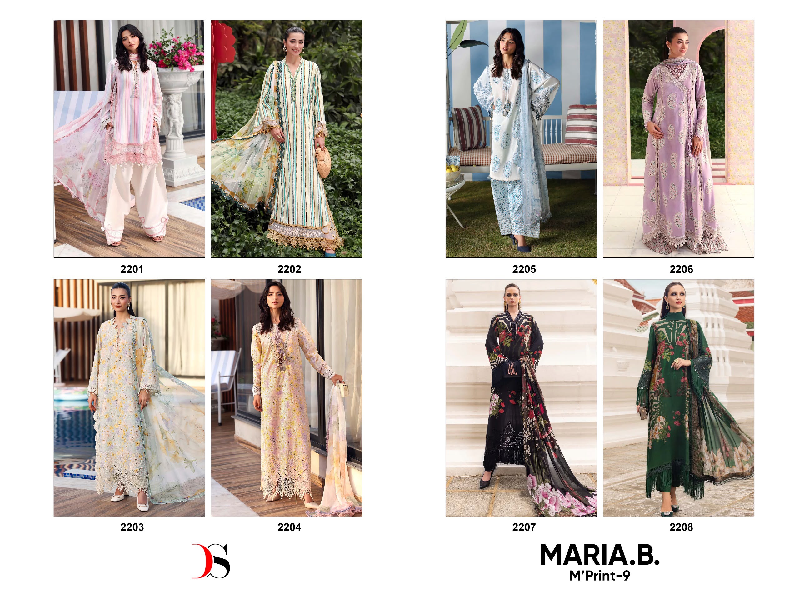 DEEPSY SUITS – Maria B M Print vol.9 Ciffon Duptta