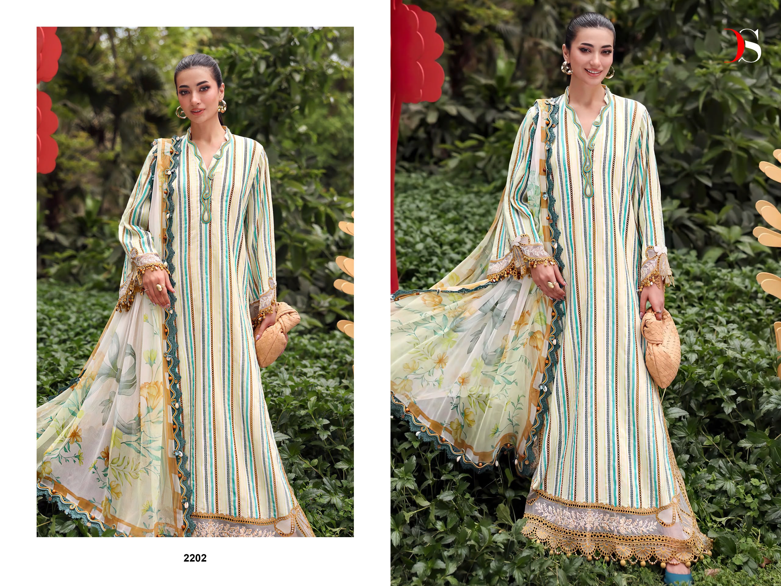 DEEPSY SUITS – Maria B M Print vol.9 Ciffon Duptta
