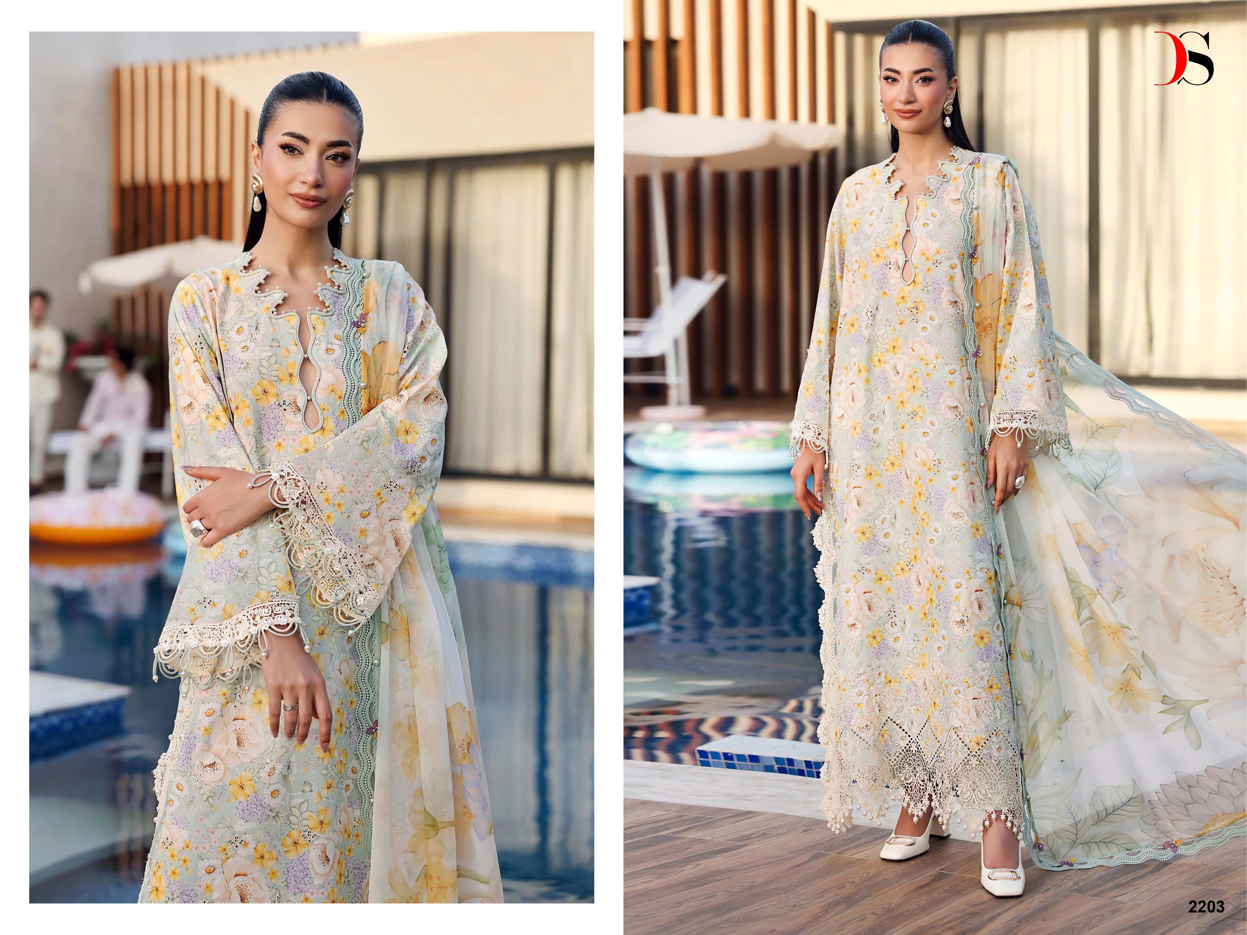 DEEPSY SUITS – Maria B M Print vol.9 Ciffon Duptta