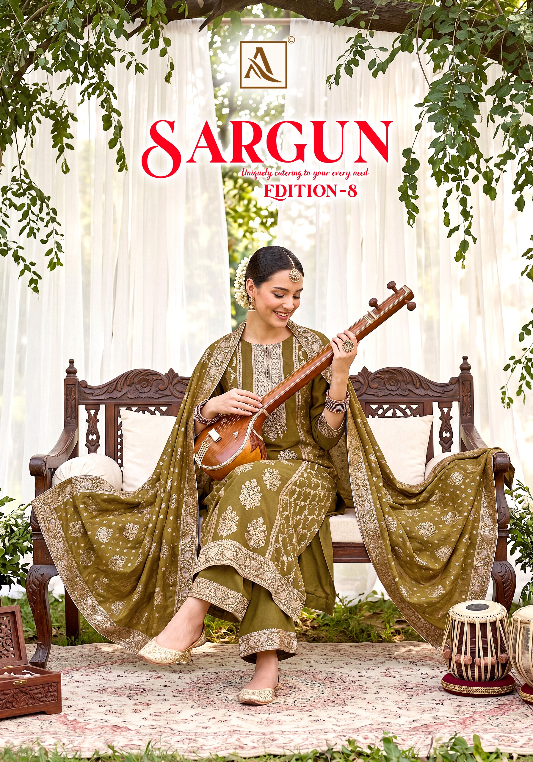 Alok Suit – Sargon Vol.8     Salwar Suit Wholesale Catalog Wedding Wear