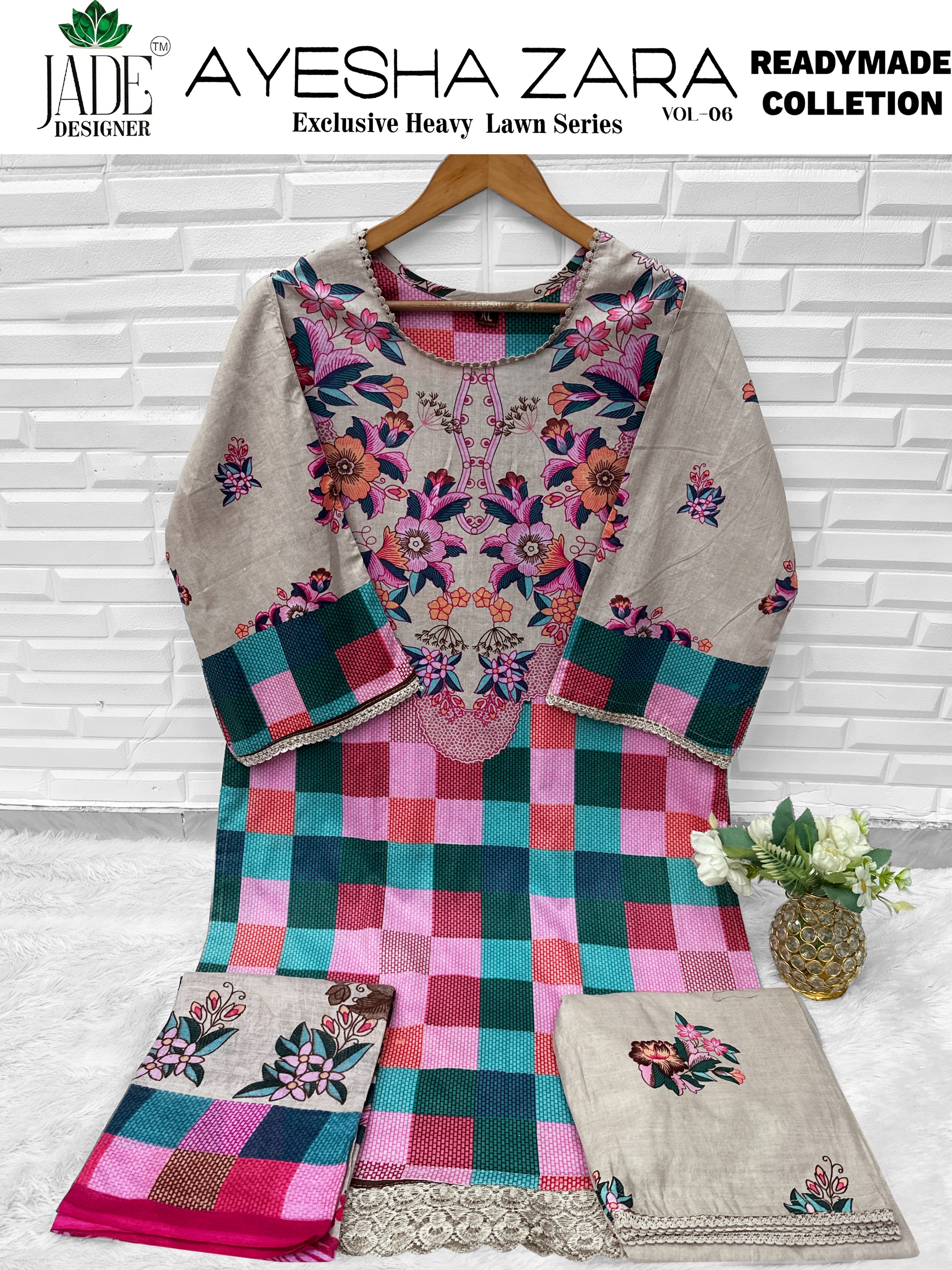 Jade – Ayesha Zara Vol.6     Readymade Wholesale Catalog Festival
